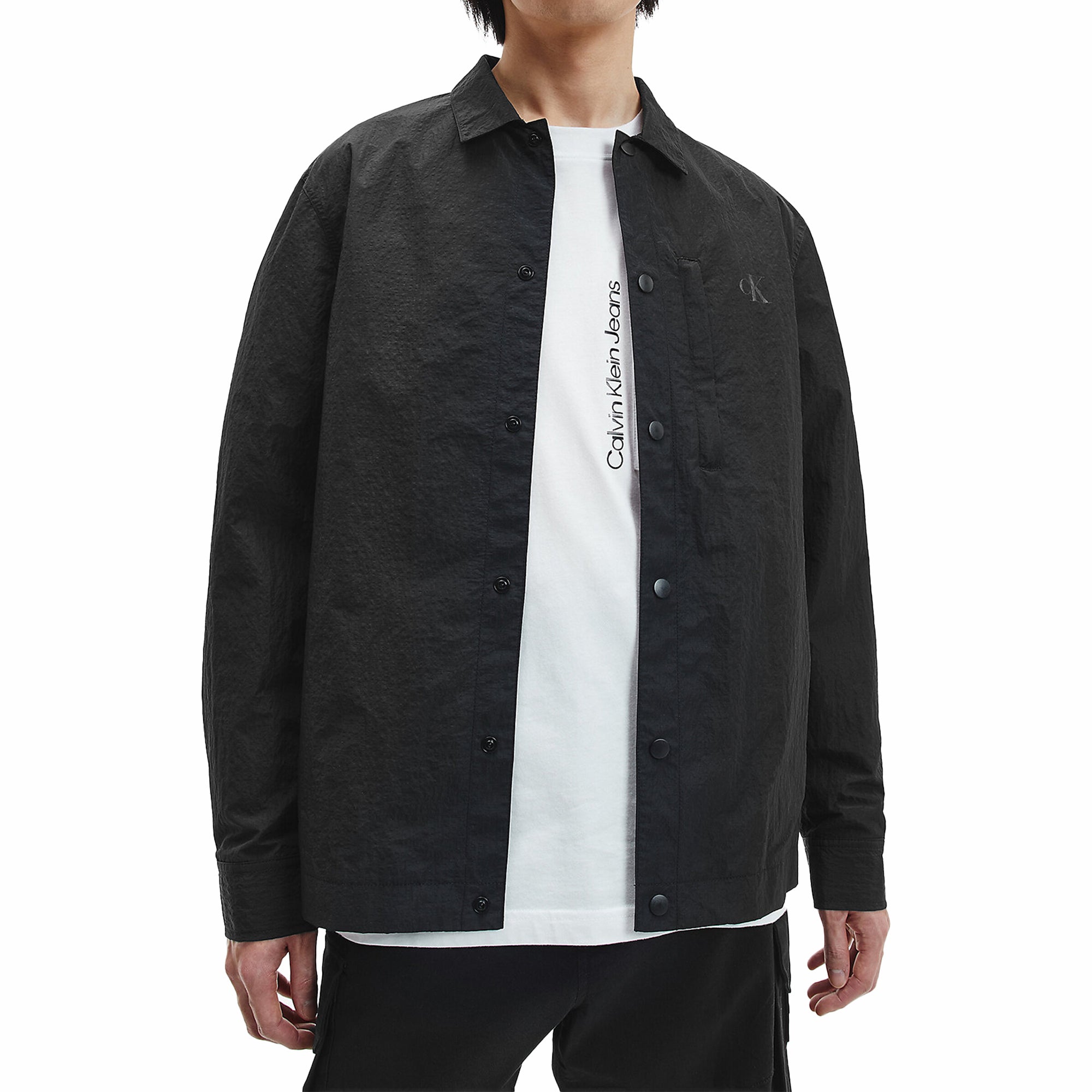 Calvin Klein Ripstop Overshirt - Black