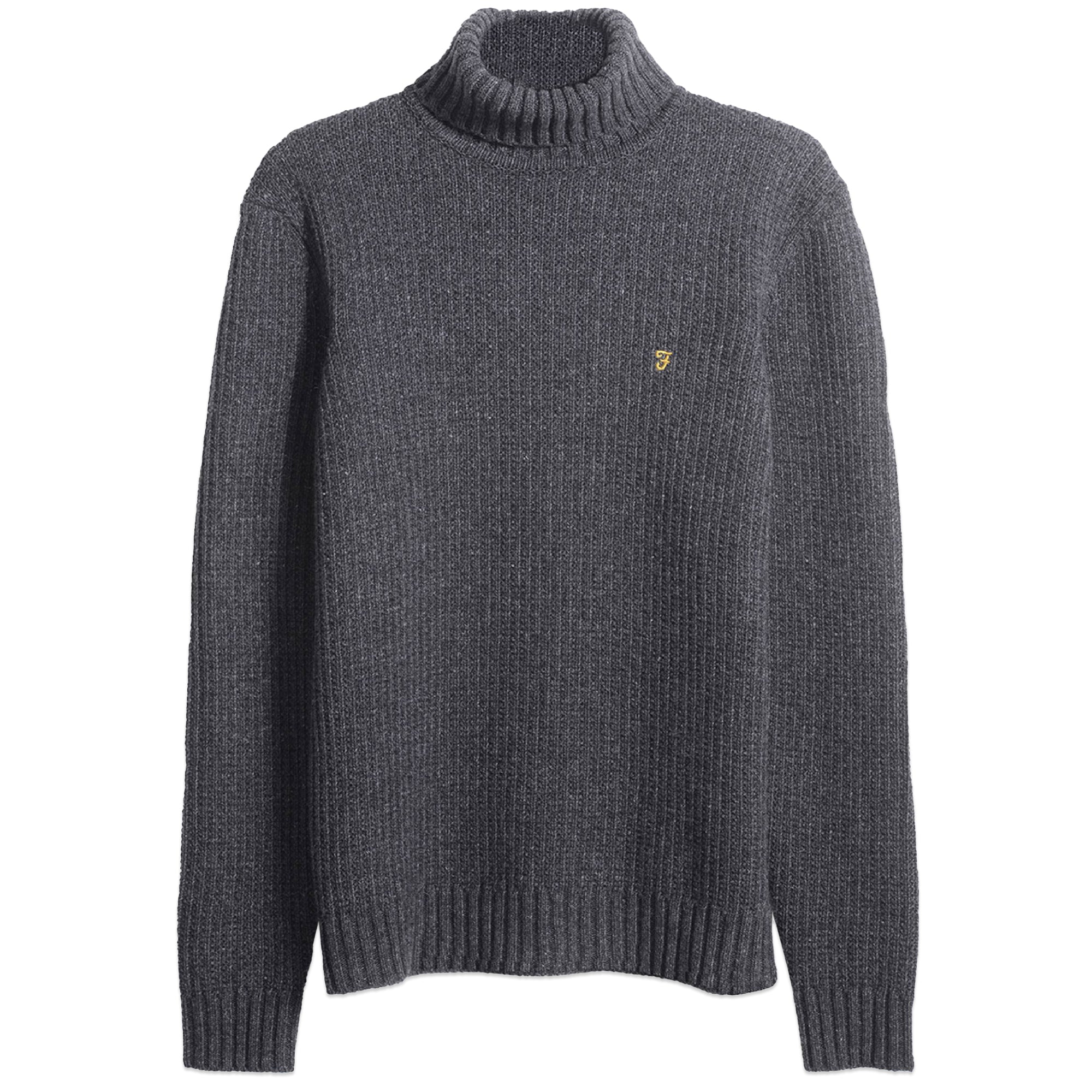 Farah Anton Fisherman Knit - Charcoal