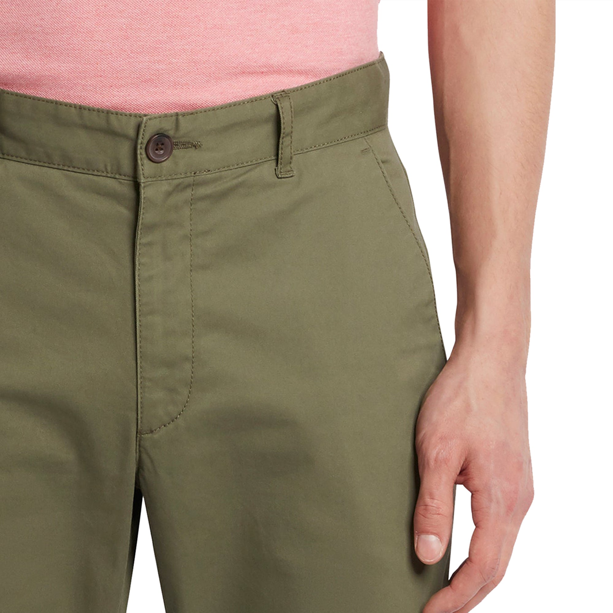 Farah Elm Regular Fit Twill Chinos - Vintage Green