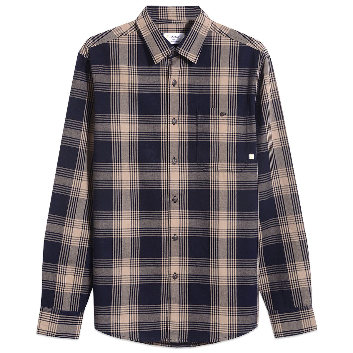 Farah Garner Check Shirt - True Navy