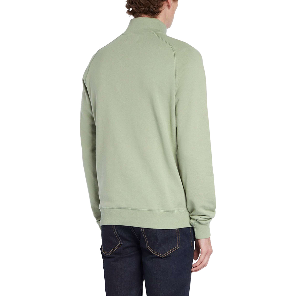 Farah New Jim 1/4 Zip Cotton Sweat - Lily Pad