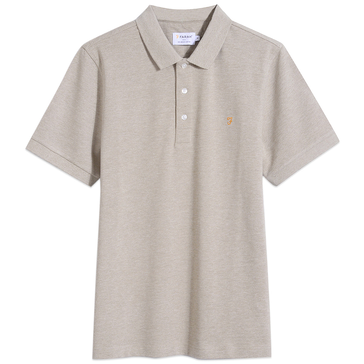 Farah New Blanes Polo - Smoky Brown Marl