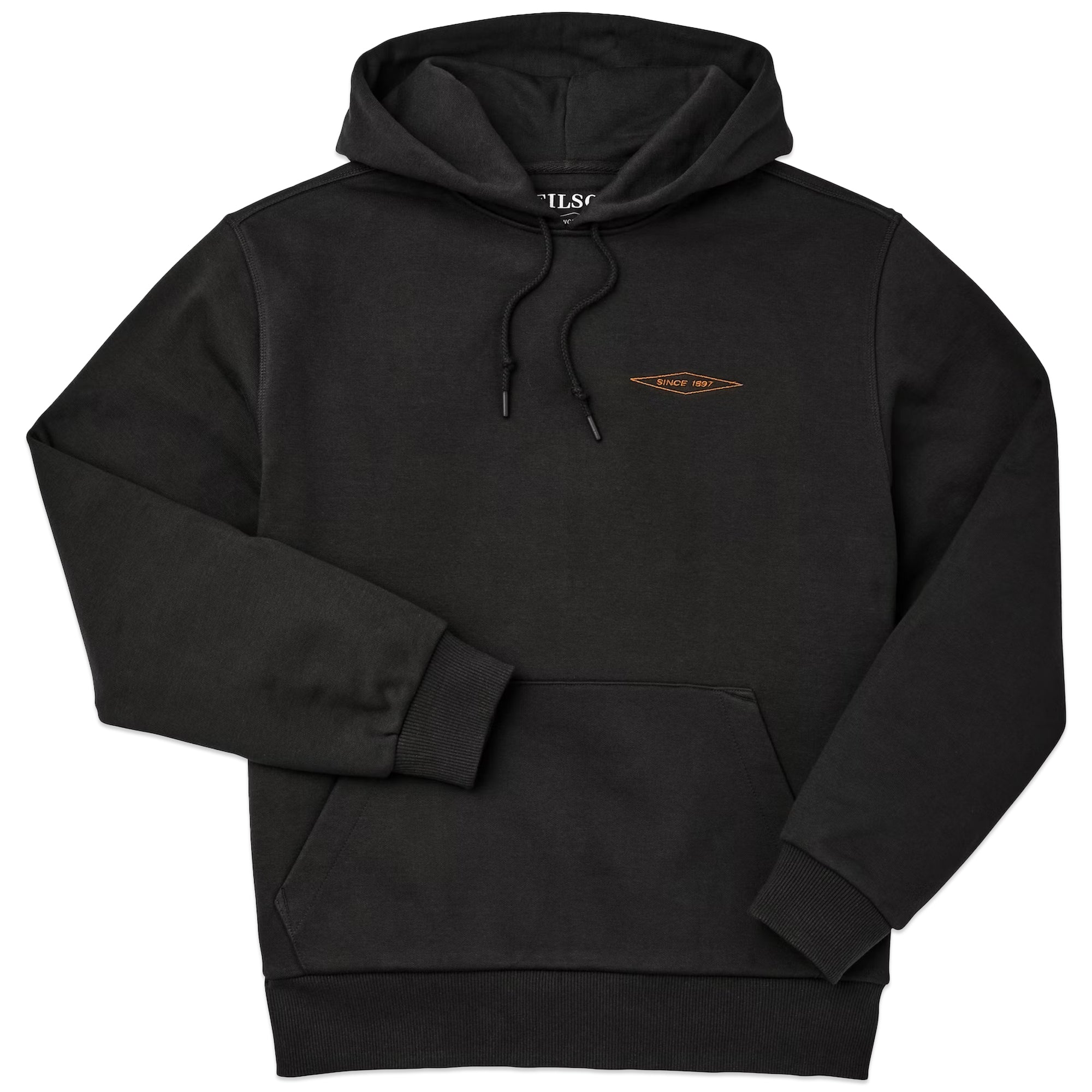 Filson Prospector Embroidered Hoodie - Faded Black / Gold Diamond
