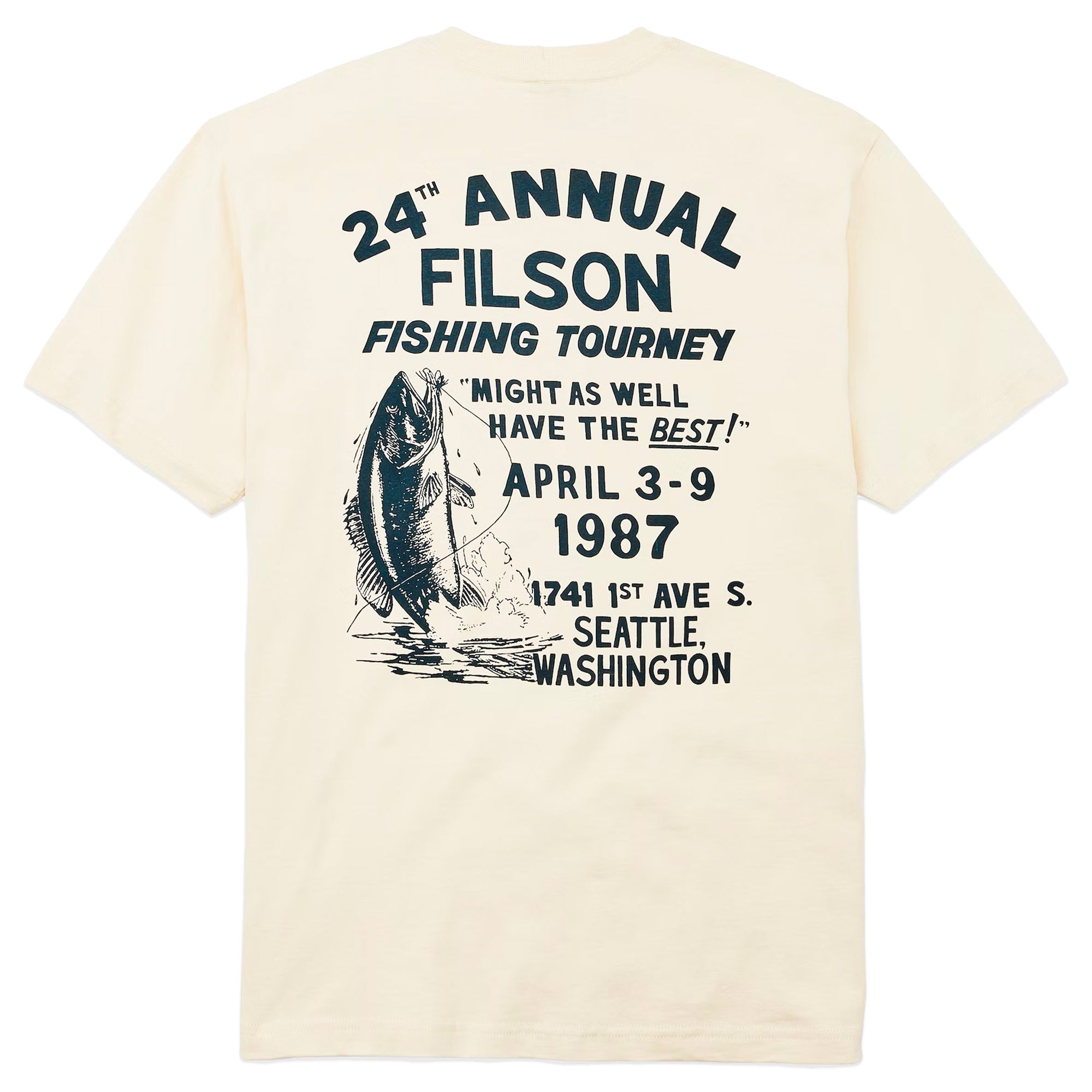 Filson SS Pioneer Graphic T-Shirt - Stone / Fishing Tourney