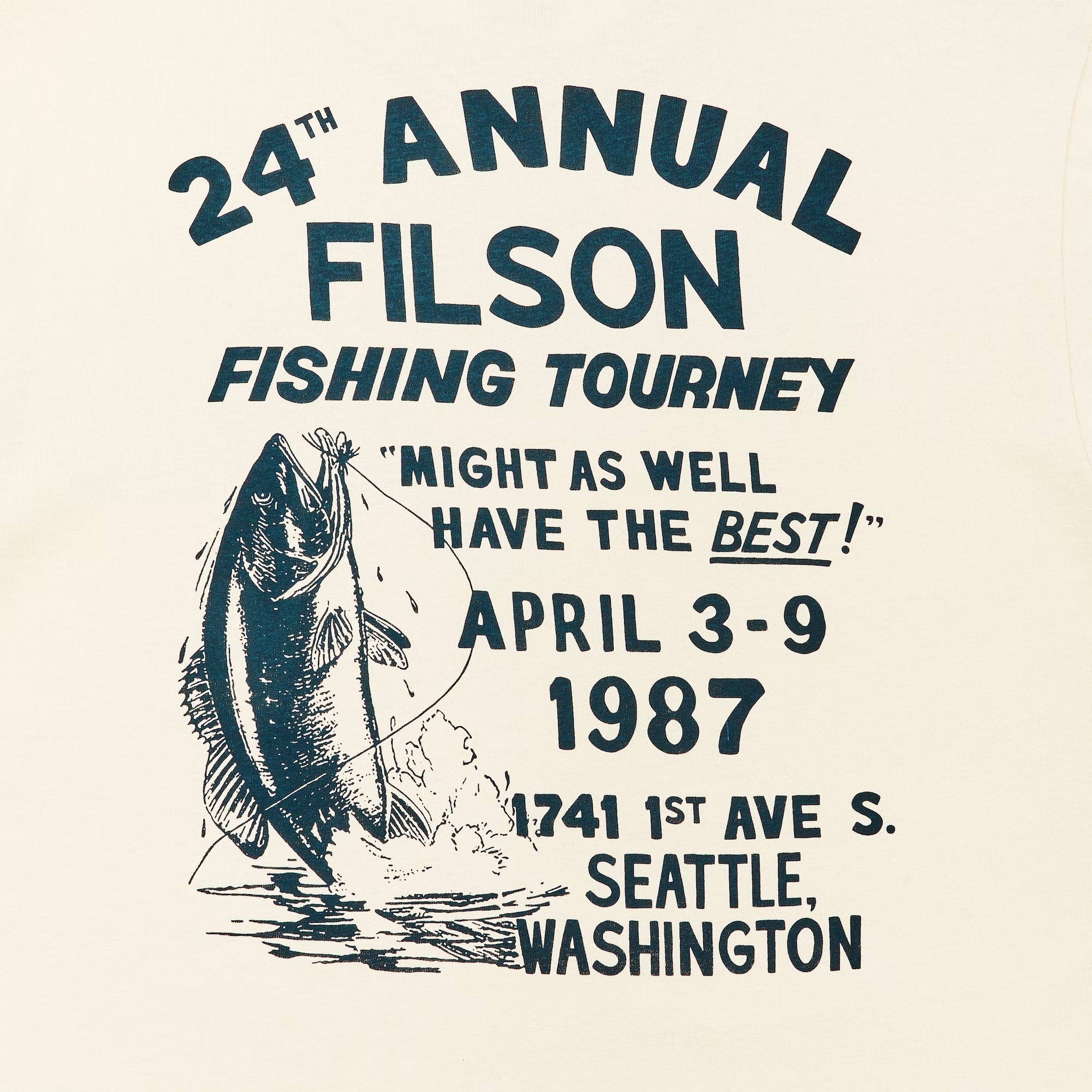 Filson SS Pioneer Graphic T-Shirt - Stone / Fishing Tourney