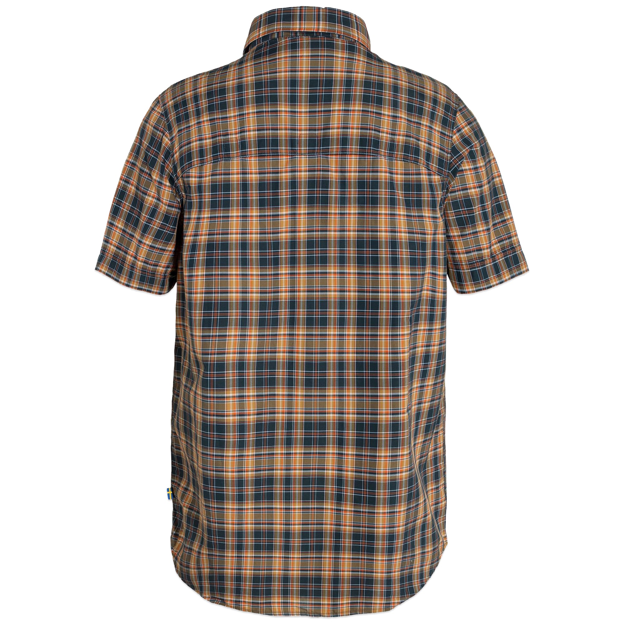 Fjallraven Abisko Hike Short Sleeve Shirt - Dark Navy / Buckwheat Brown