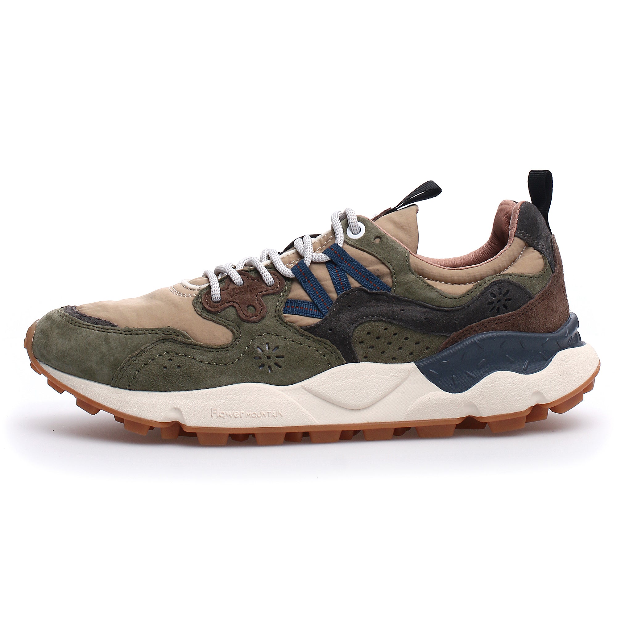 Flower Mountain Yamano 3 Trainers - Military/Beige/Navy