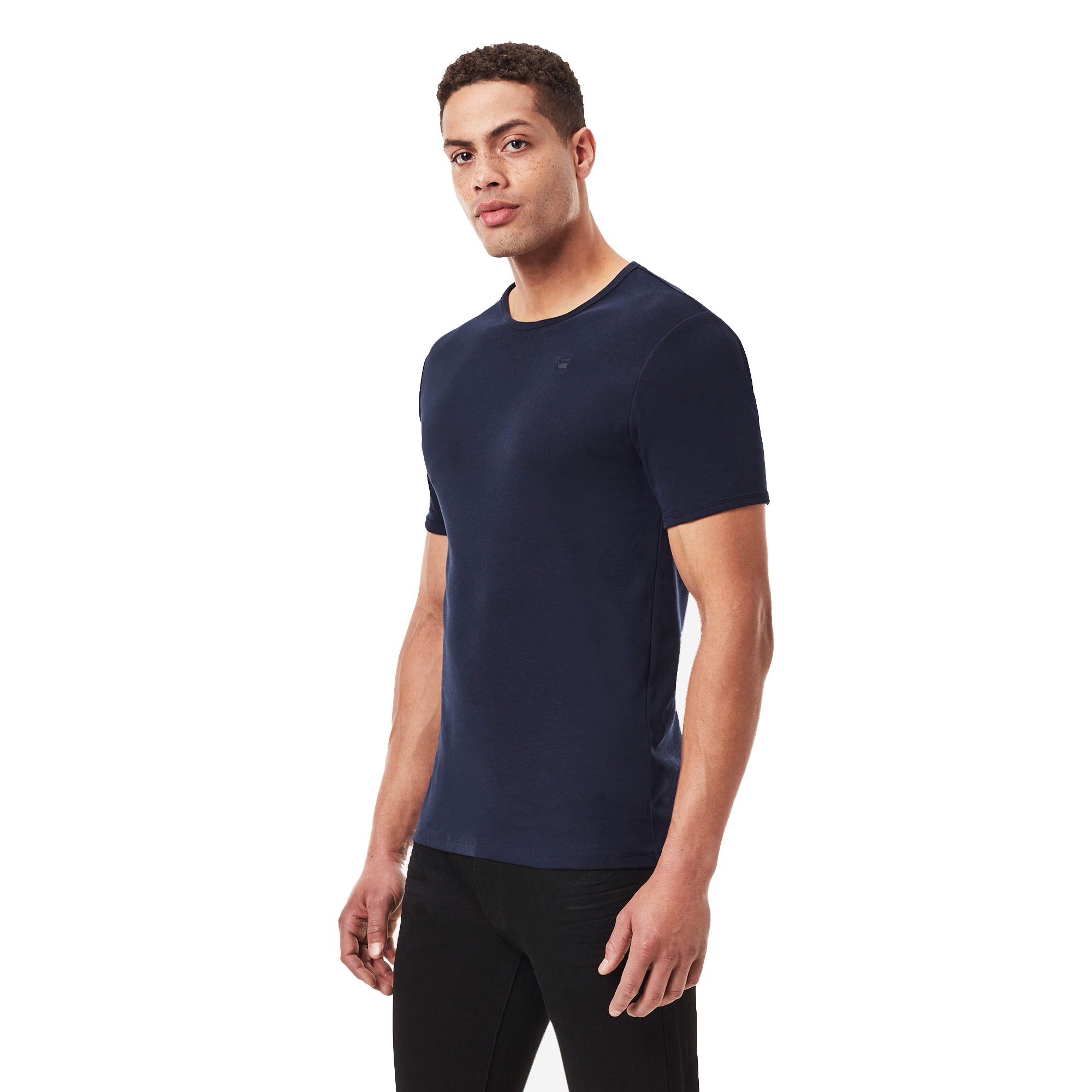 G-Star Raw Double Pack Slim Fit T-Shirts - Sartho Blue