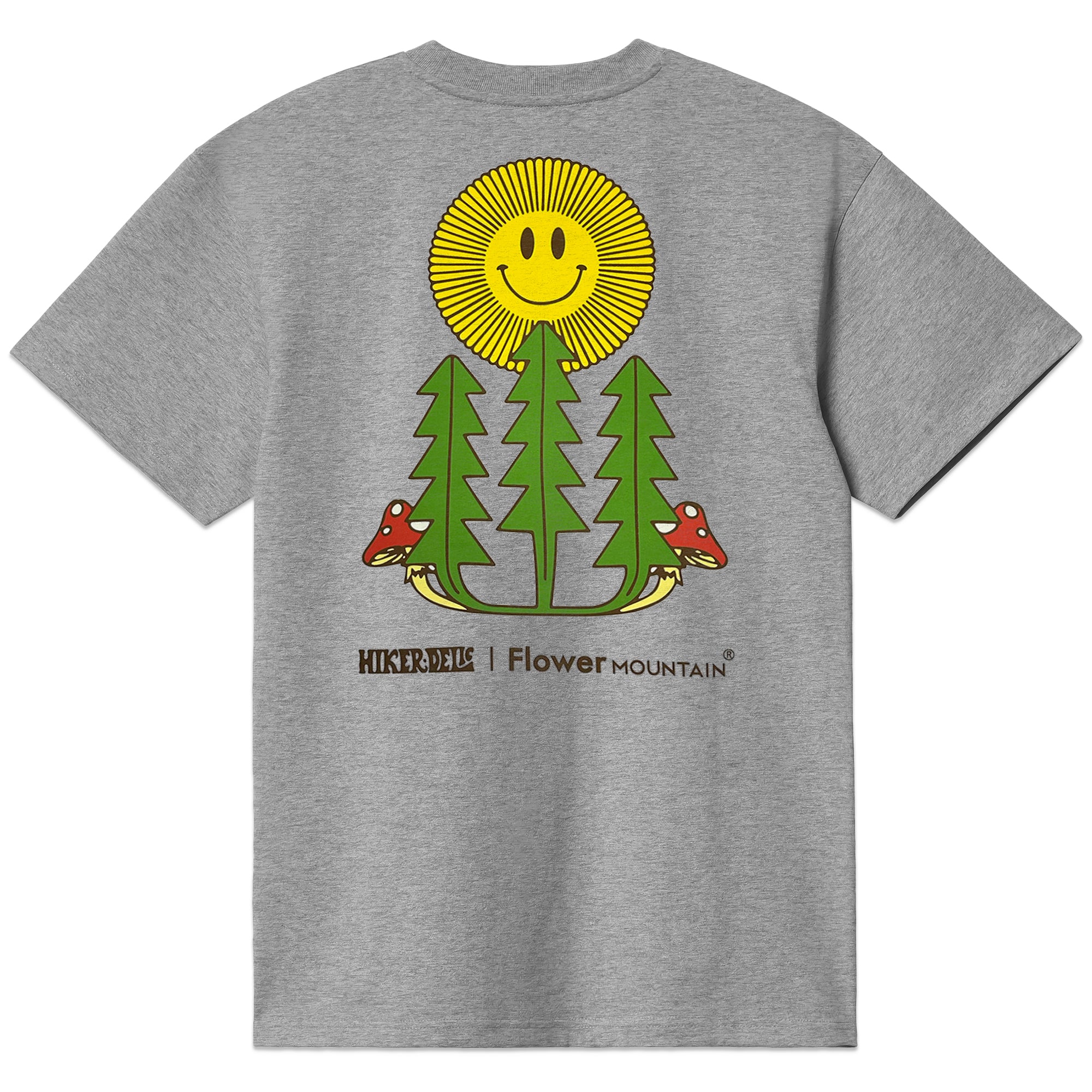 Hikerdelic x Flower Mountain Personal Growth T-Shirt - Grey Marl