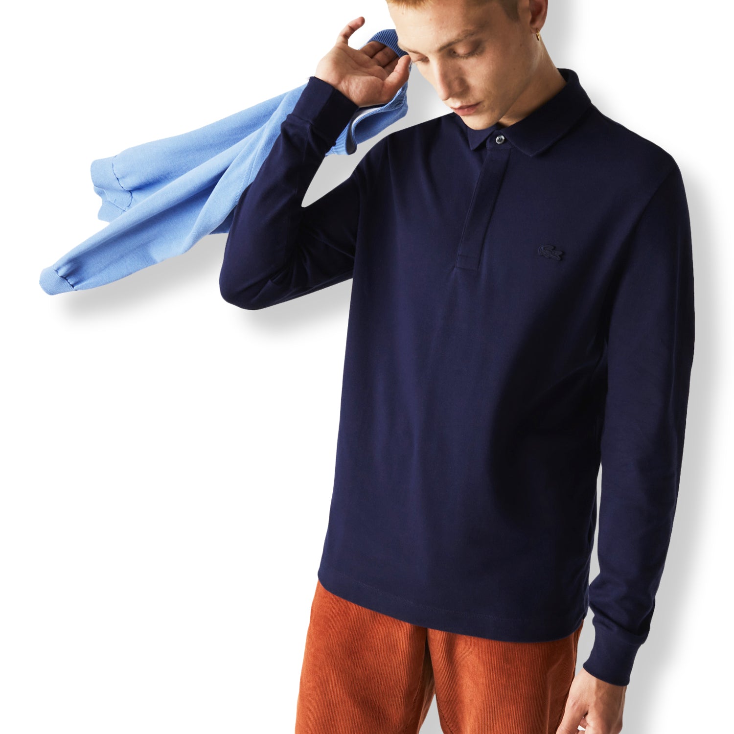 Lacoste Long Sleeve Paris Stretch Polo PH2481 - Navy
