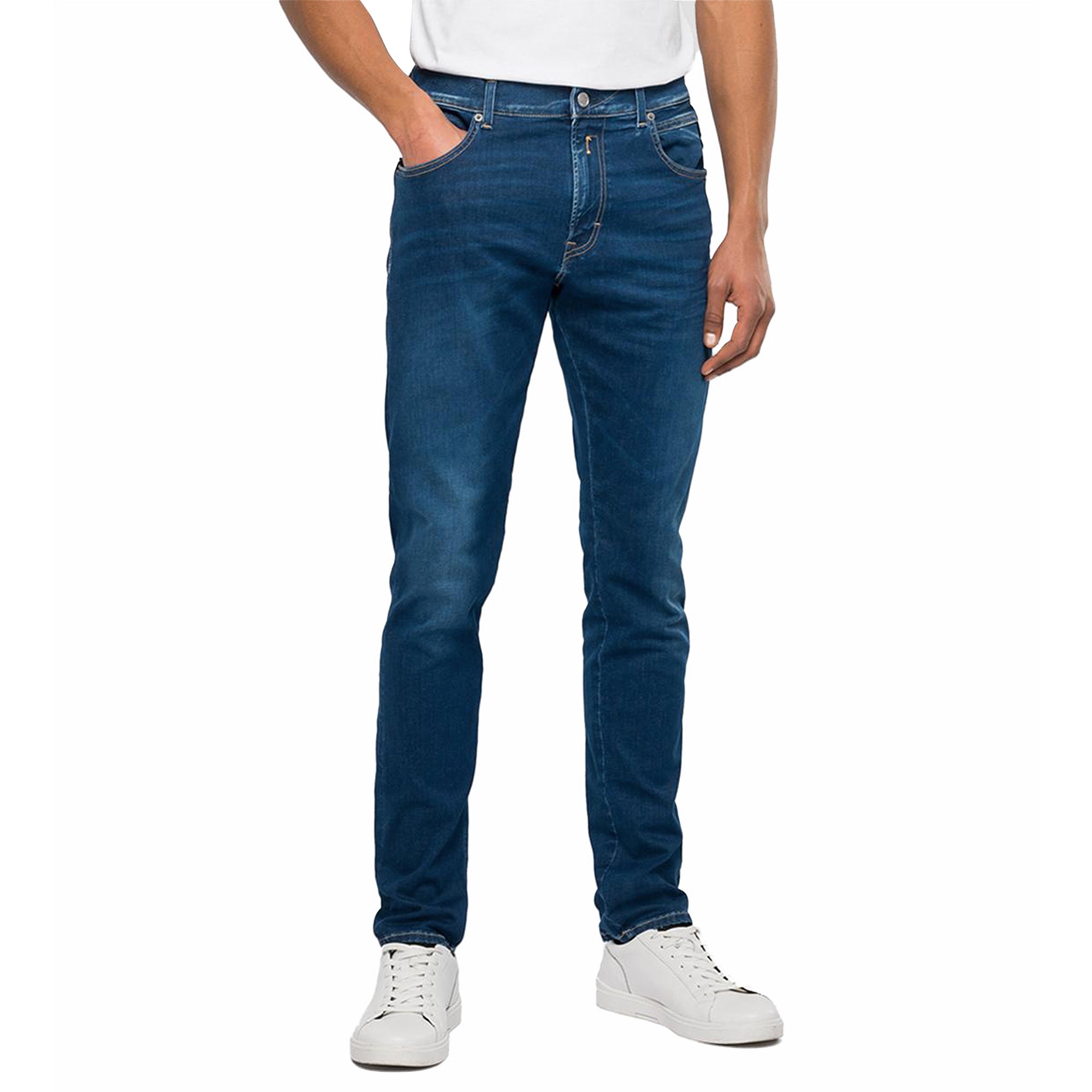 Blue Replay Hyperflex Slim - Fit Jeans Mid X-Lite Ocean Anbass