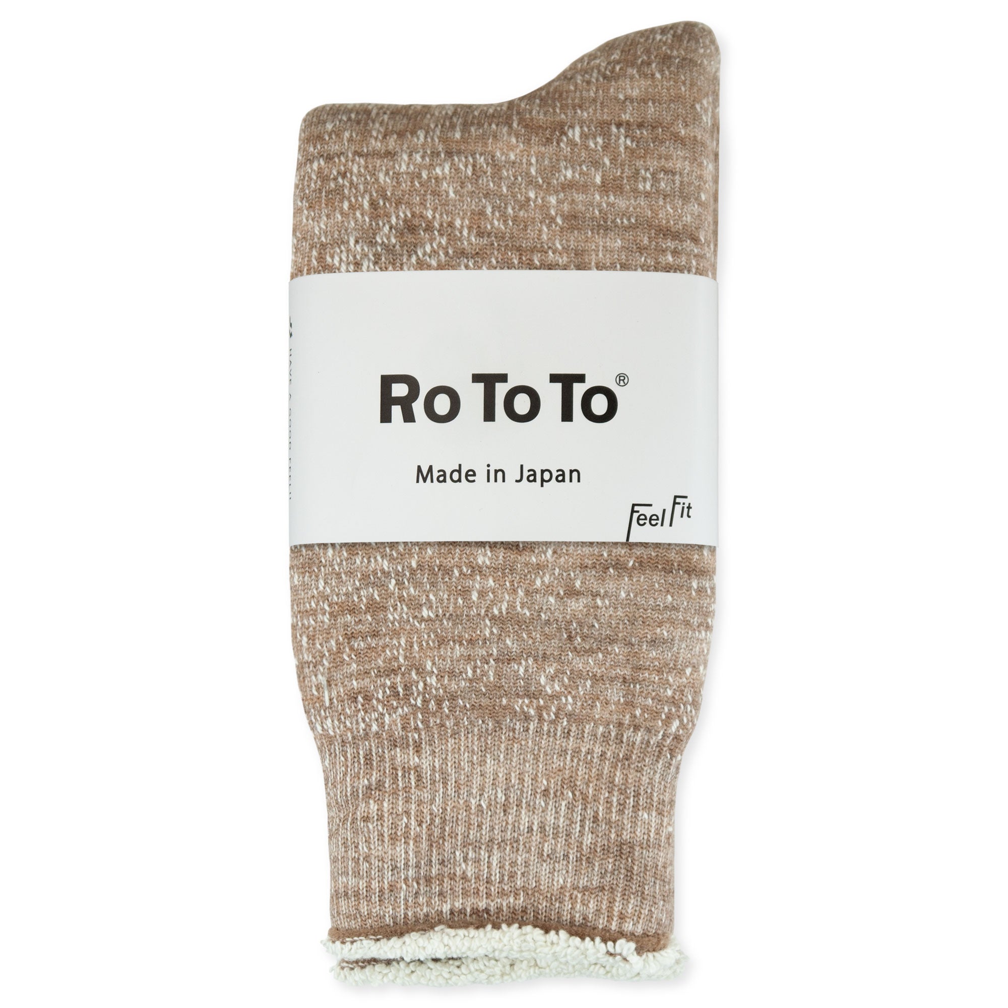 RoToTo Double Face Merino Wool Socks - Camel