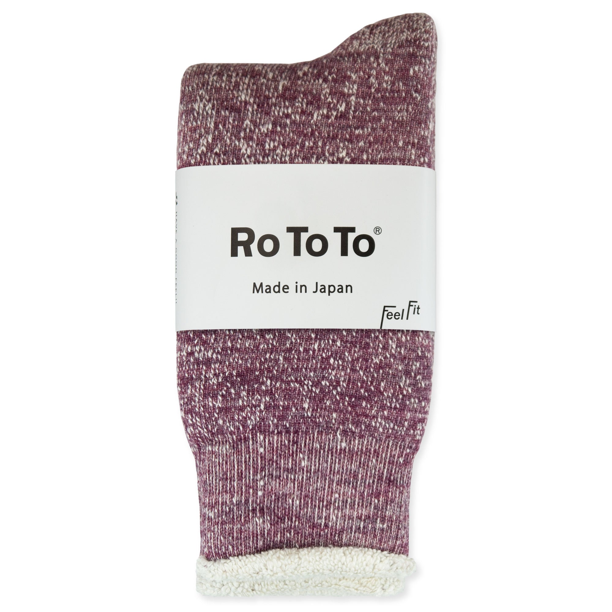 RoToTo Double Face Merino Wool Socks - Grape