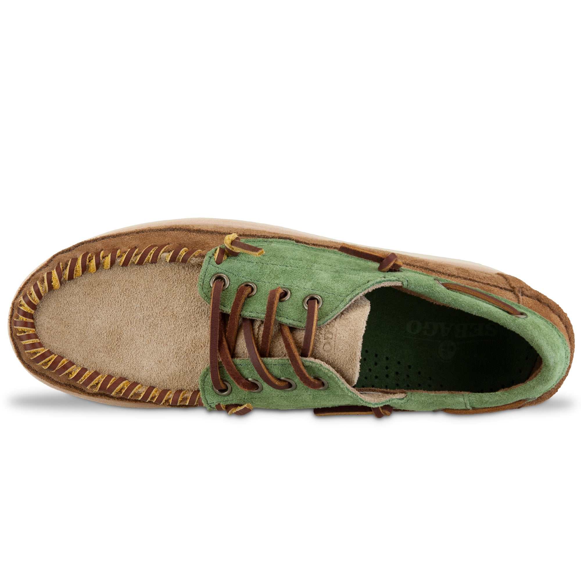 Sebago Campsides Cayuga Shoes - Agave/Camel/Cognac