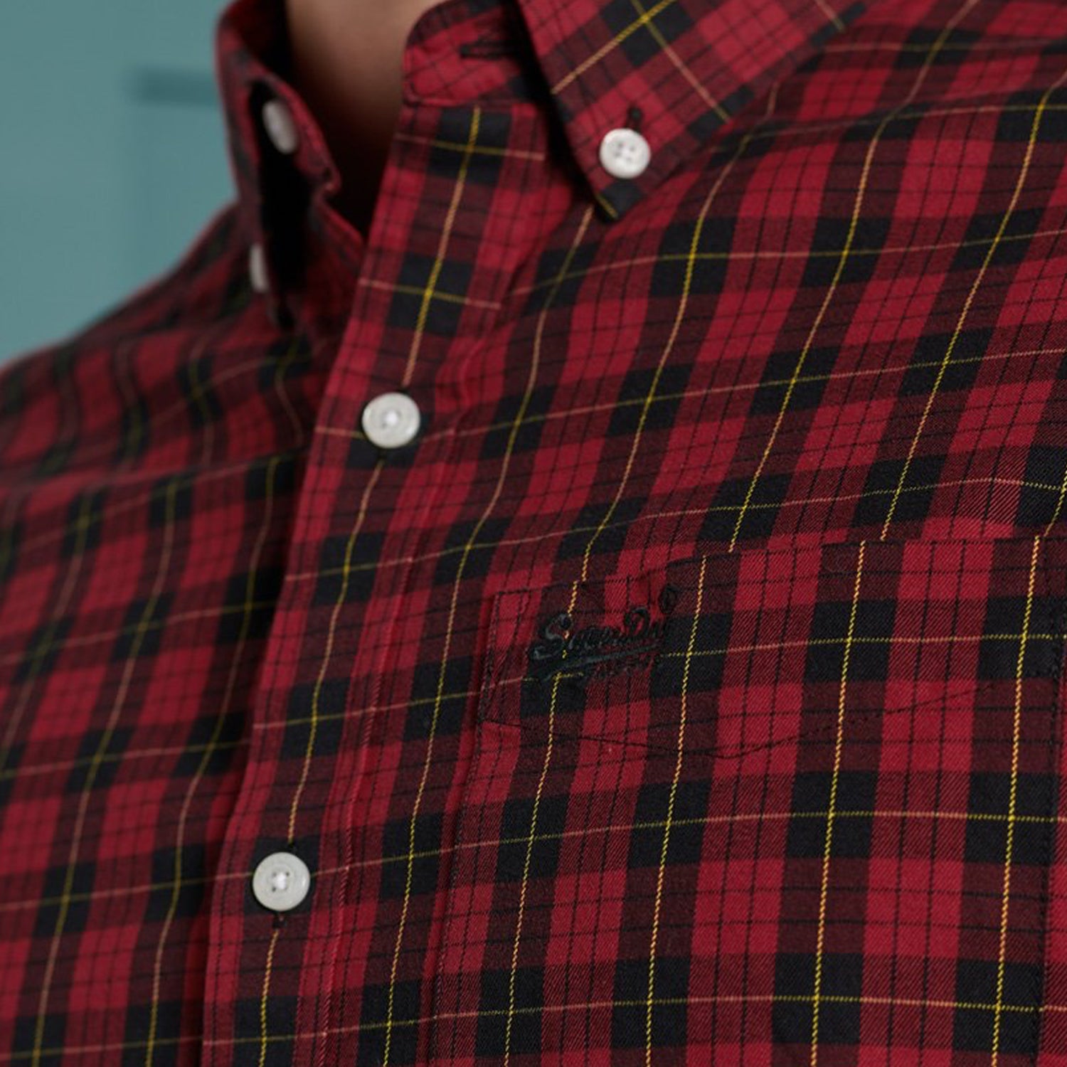 Superdry Classic London Button Down Shirt - Red Check