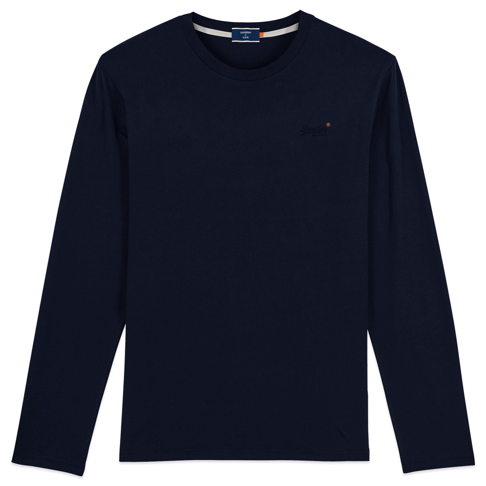 Superdry Orange Label Vintage Embroidery Long Sleeve T-Shirt - Rich Navy