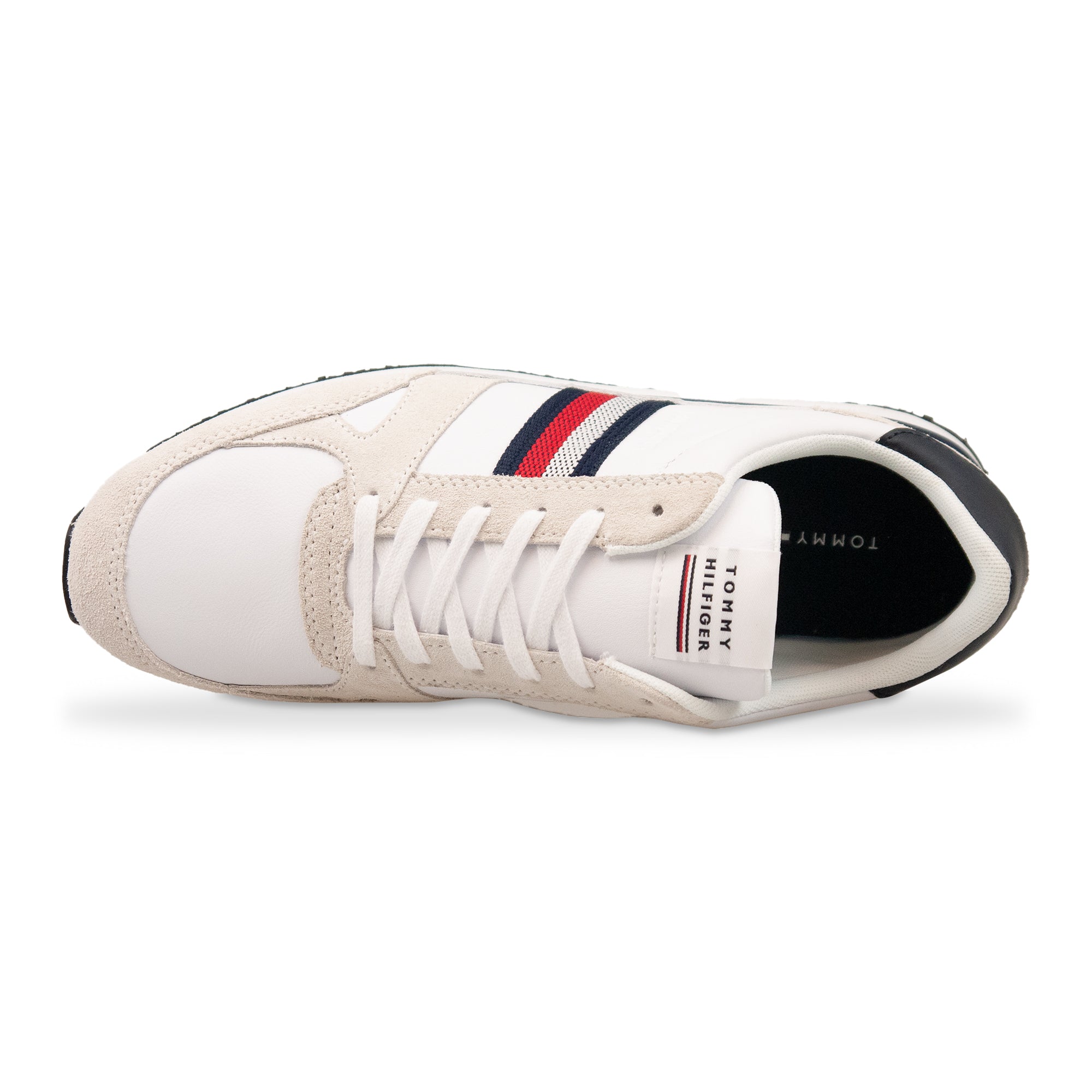 Tommy Hilfiger Leather Stripe Trainers - White