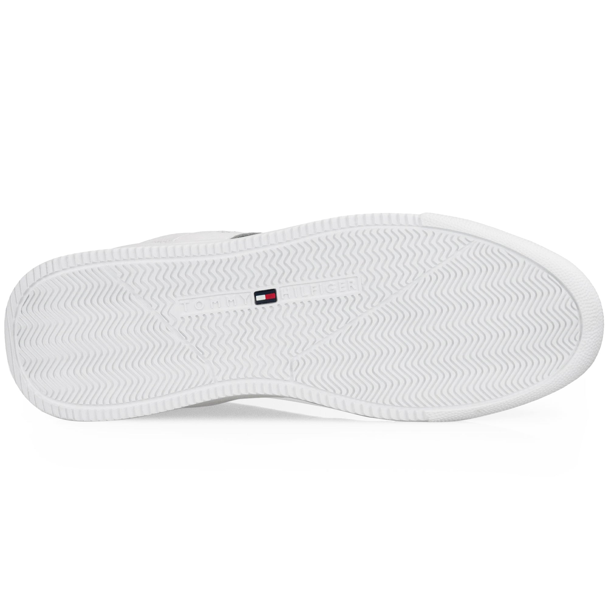 Tommy Hilfiger Lightweight Leather Flag Trainers - White