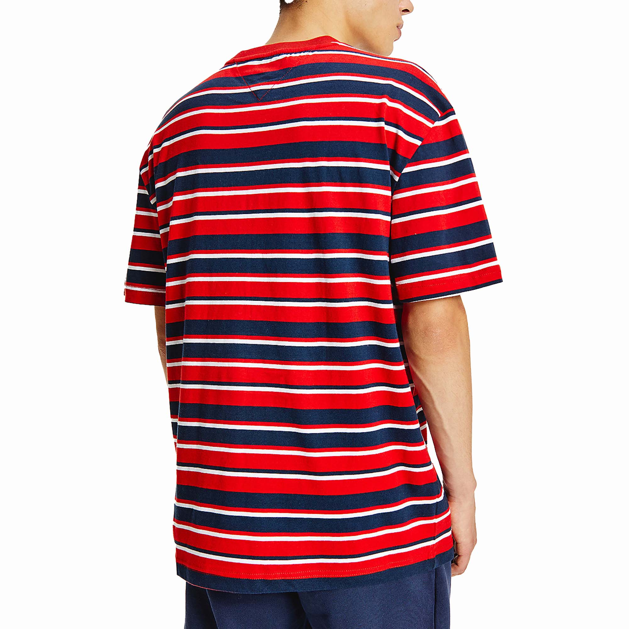 Tommy Jeans Center Graphic Stripe T-Shirt - Deep Crimson