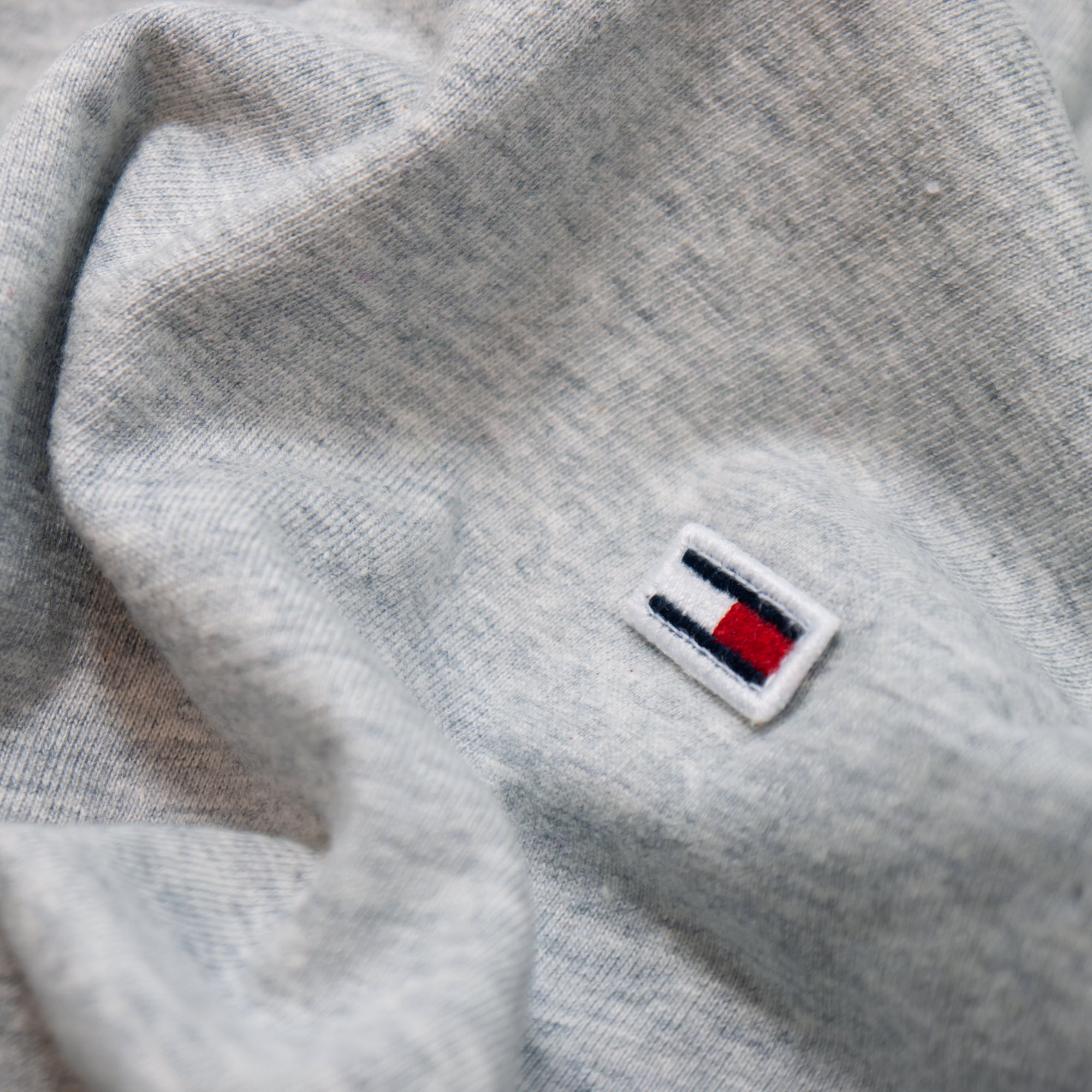 Tommy Jeans New Flag T-Shirt - Lt Grey Heather