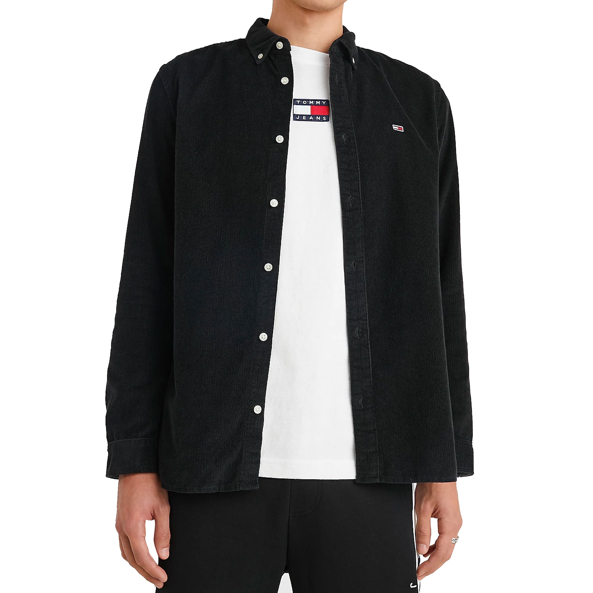 Tommy Jeans Solid Cord Shirt - Black
