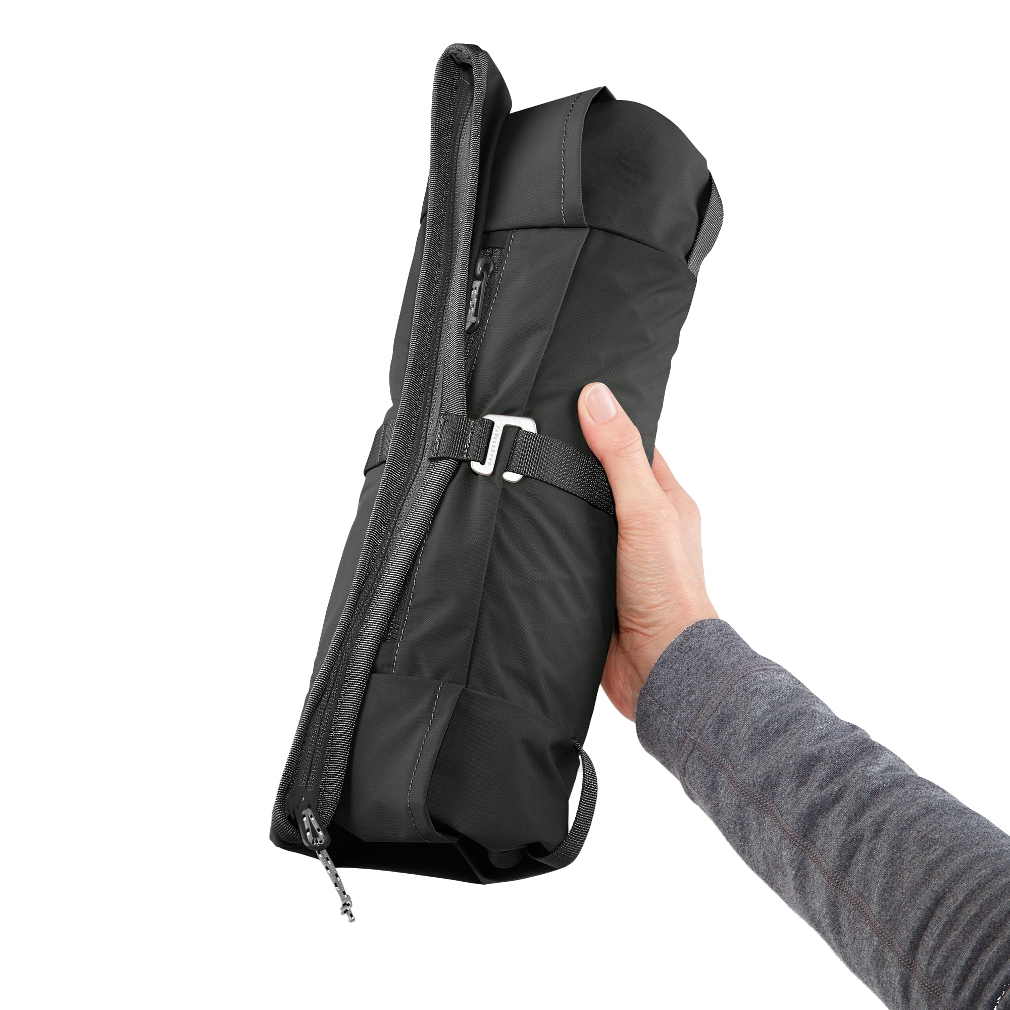 Collapsed view of Fjallraven High Coast Foldsack 24 for Men in Black