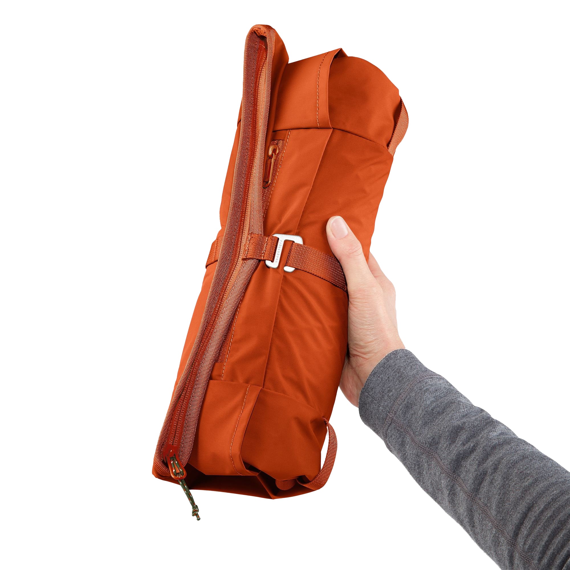 Collapsed view of Fjallraven High Coast Foldsack 24 for Men in Sunset Orange