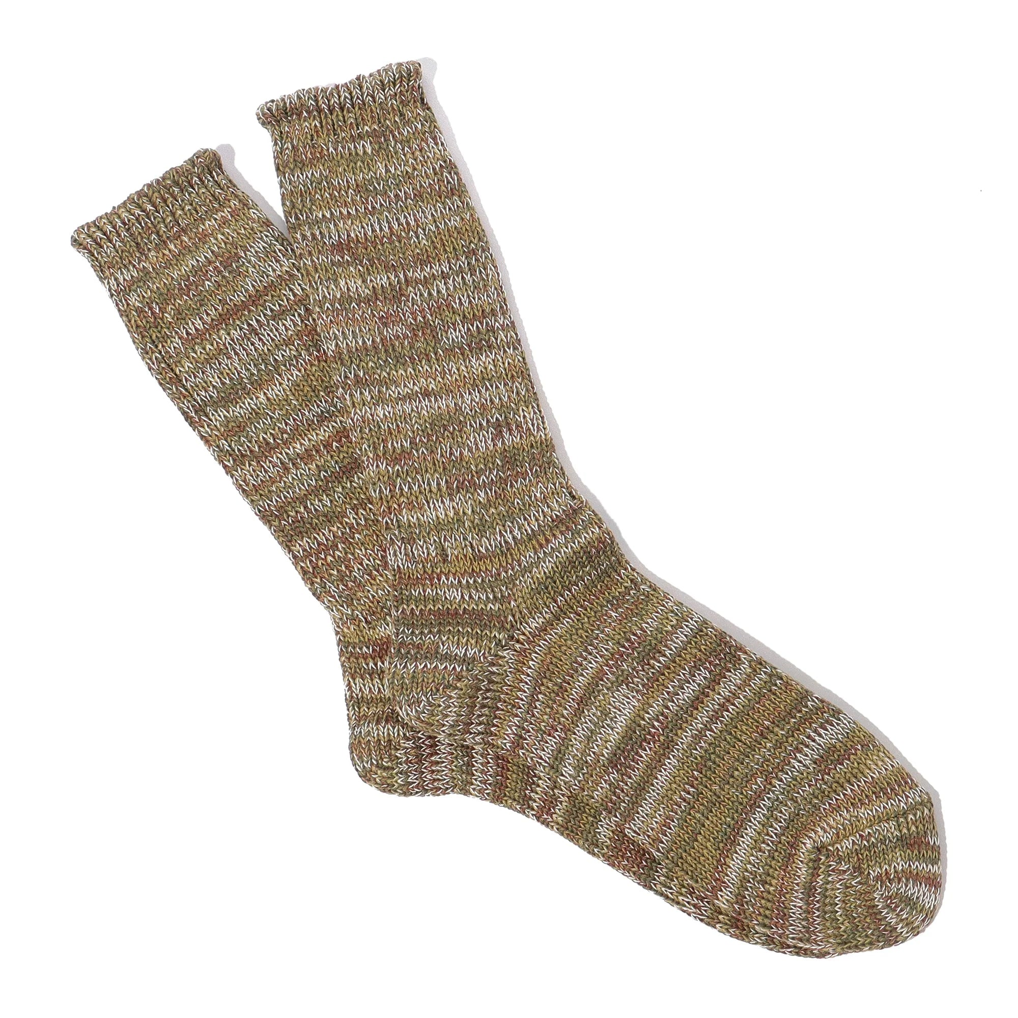 Anonymous Ism 5 Colour Mix Crew Socks - Olive