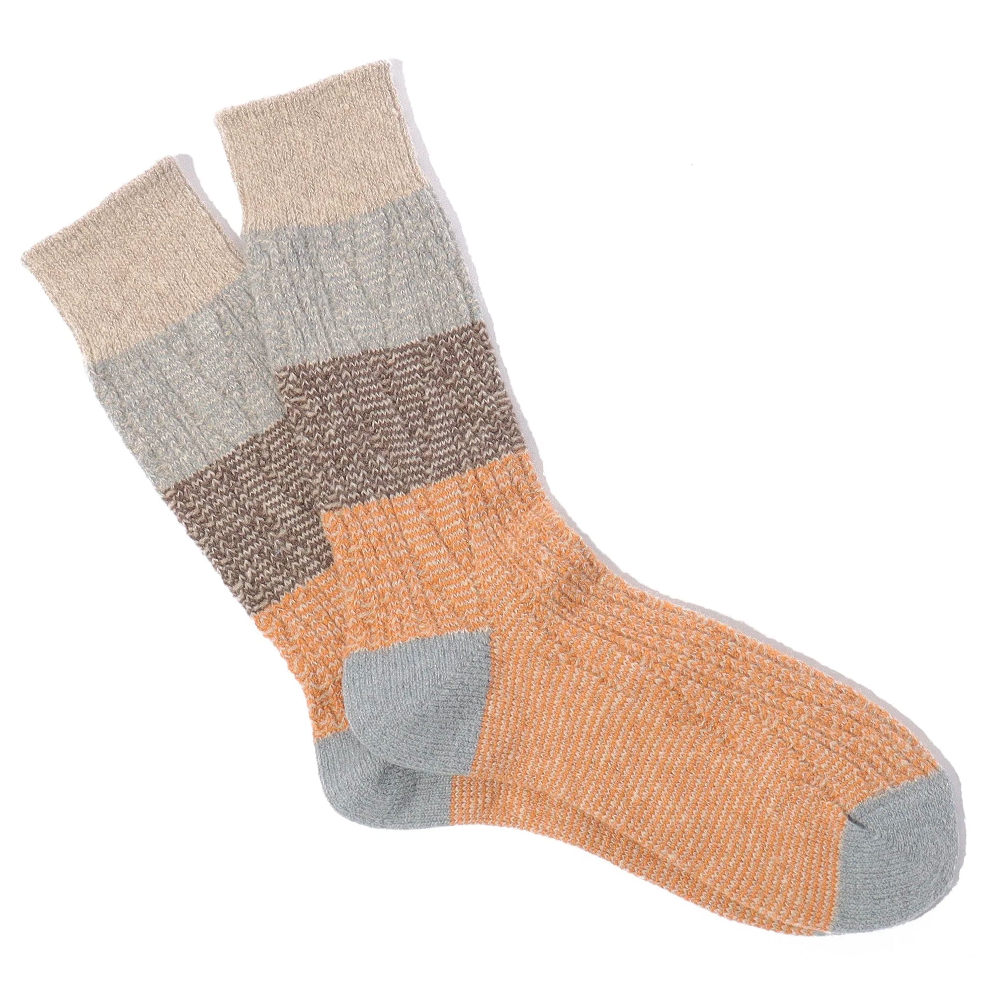 Anonymous Ism Gradation Cable Crew Socks - Beige