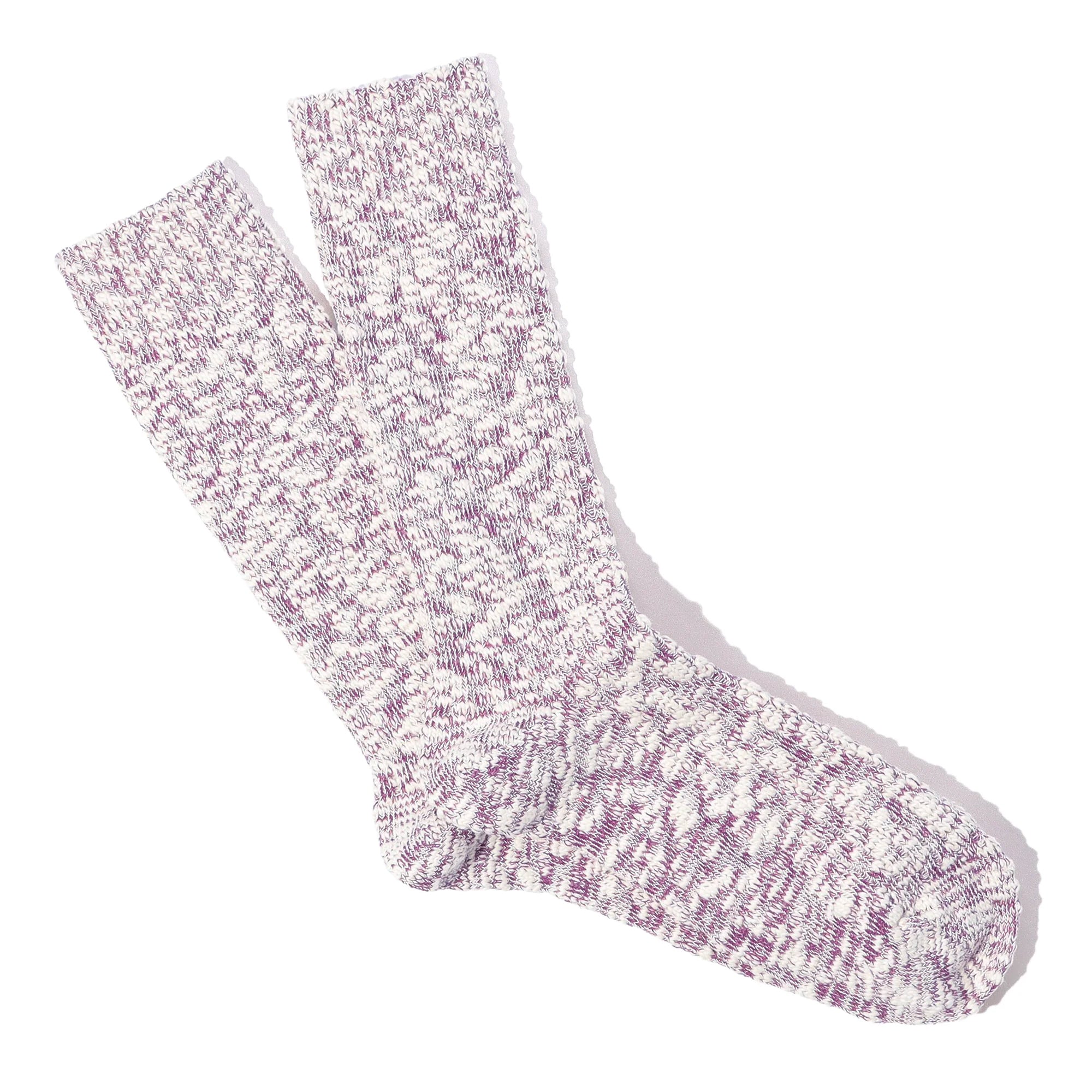 Anonymous Ism Light Slub Crew Socks - Purple