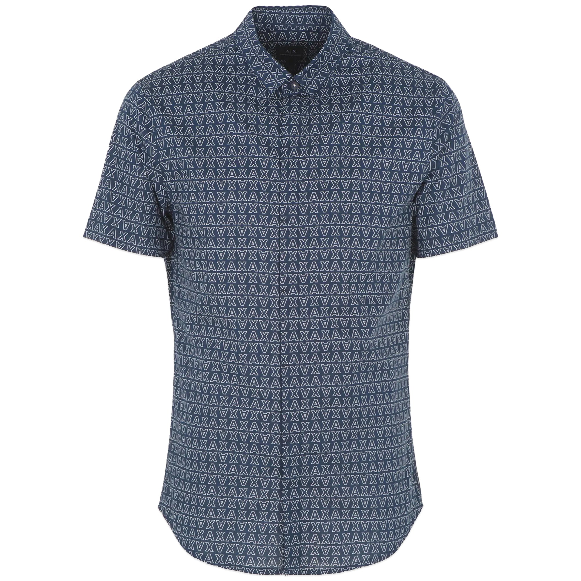 Armani Exchange 6RZC04 AX Print SS Shirt - Navy