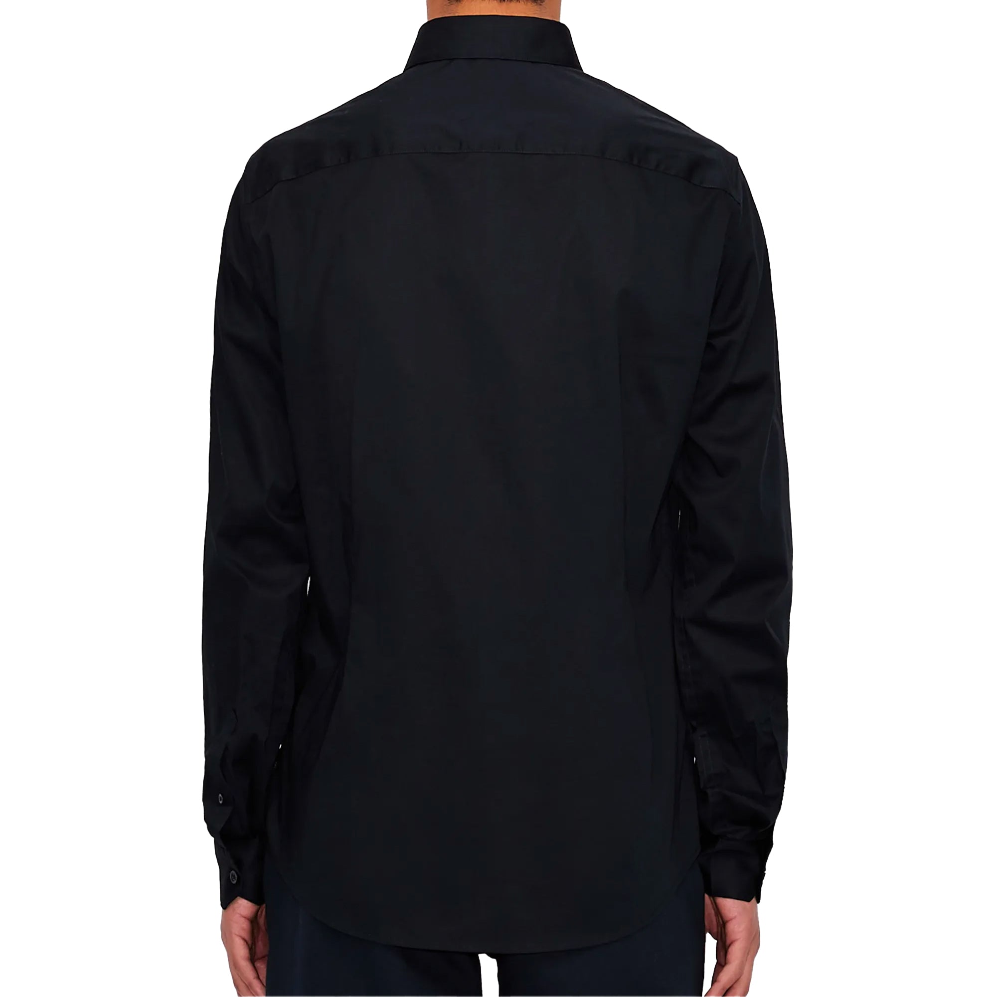 Armani Exchange Cotton Stretch Long Sleeve Shirt - Navy
