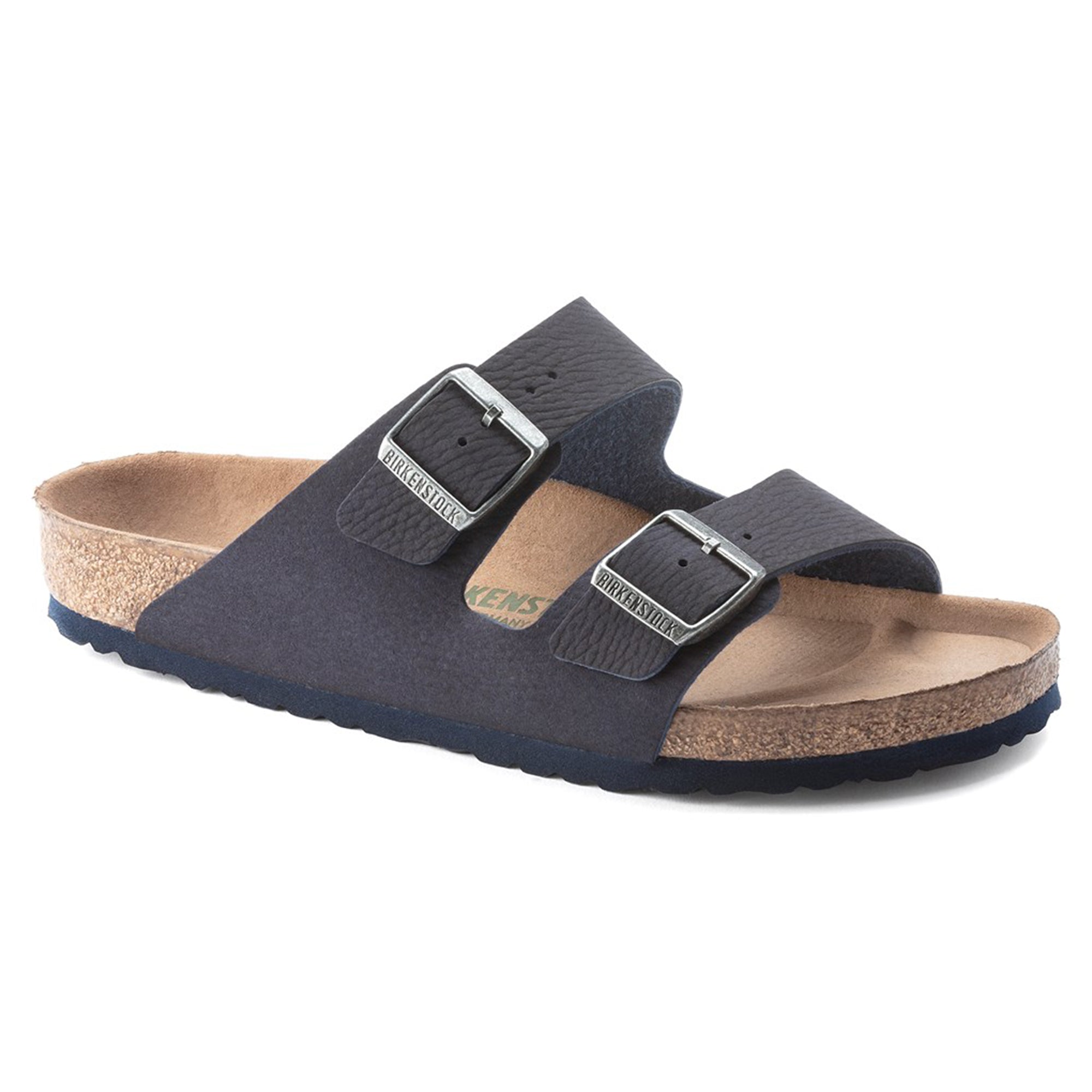 Birkenstock Arizona Vegan Micro Fibre Sandals - Desert Dust Indigo Blue