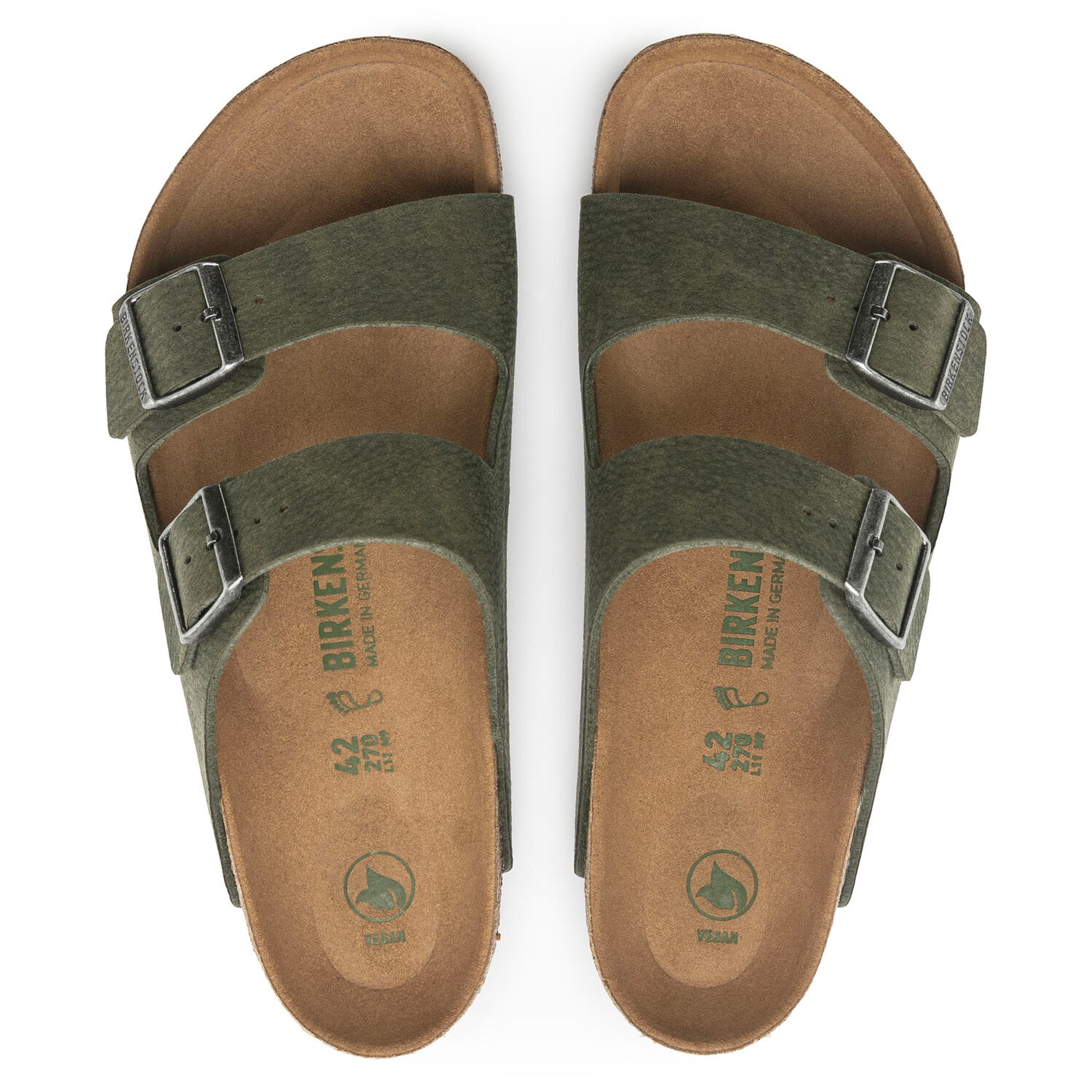 Birkenstock Arizona Vegan Micro Fibre Sandals - Desert Dust Thyme