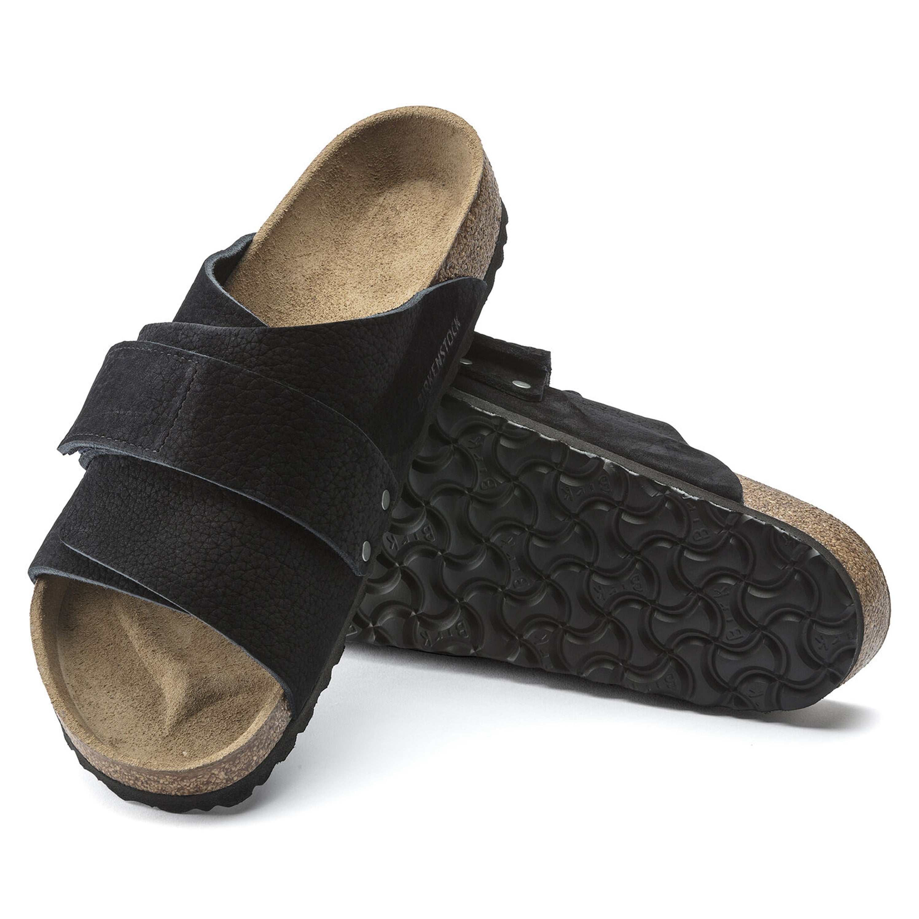 Birkenstock Kyoto Sandals - Desert Buck Black Nubuck