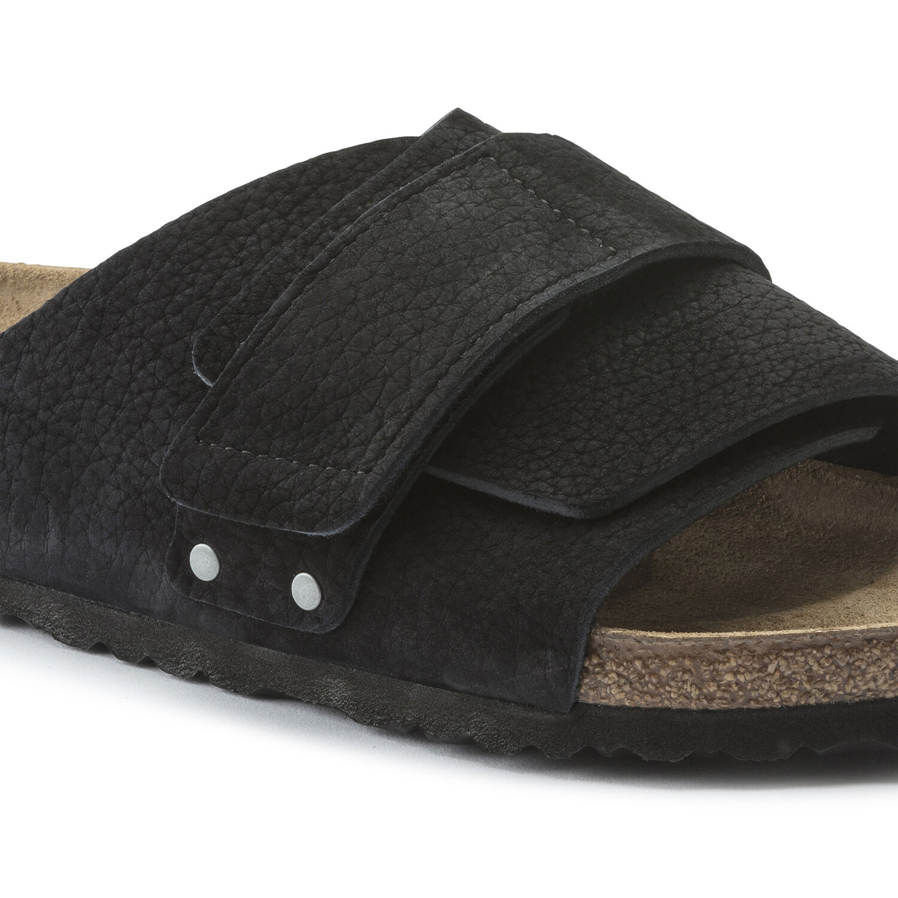 Birkenstock Kyoto Sandals - Desert Buck Black Nubuck