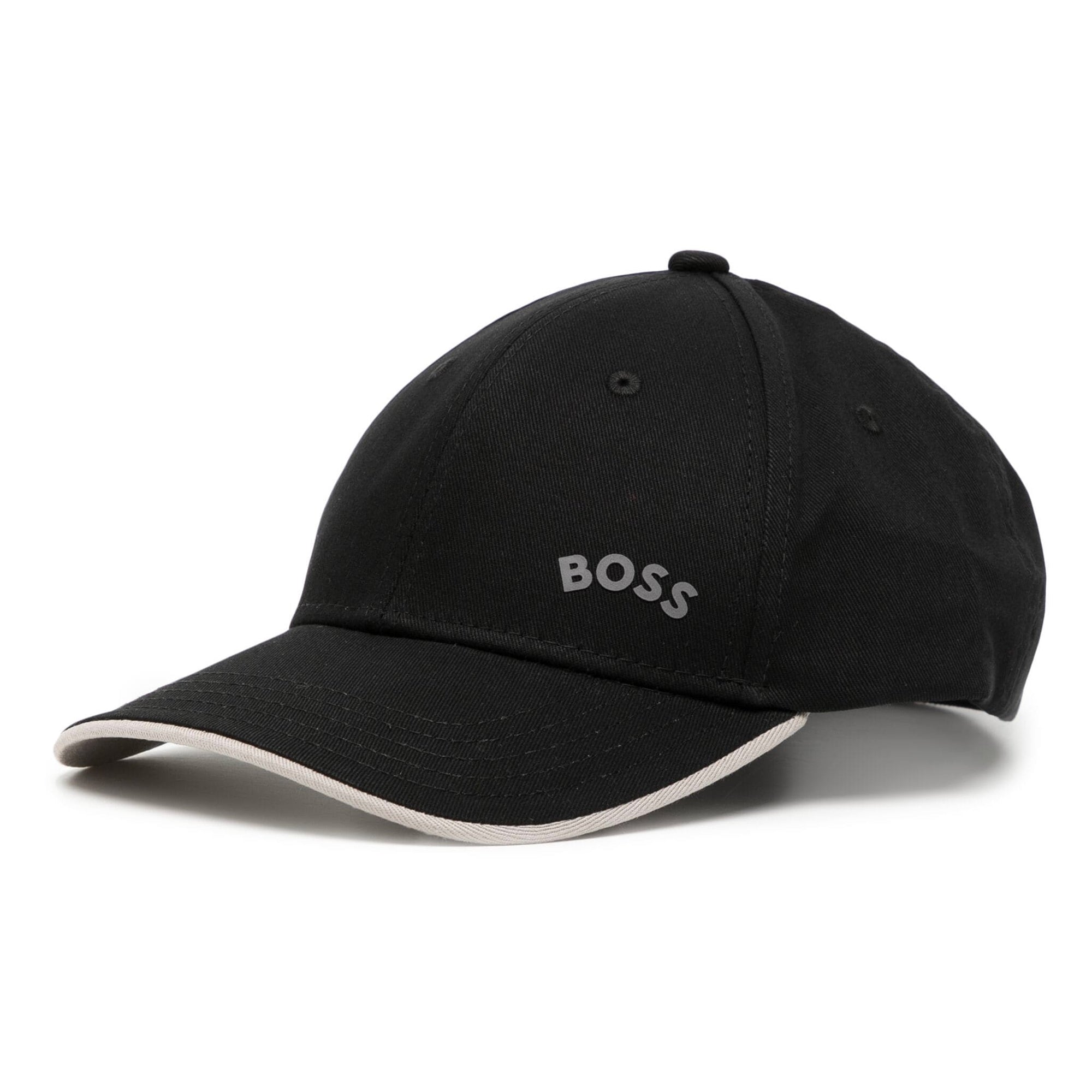 Boss Bold Curved Cotton Cap - Black
