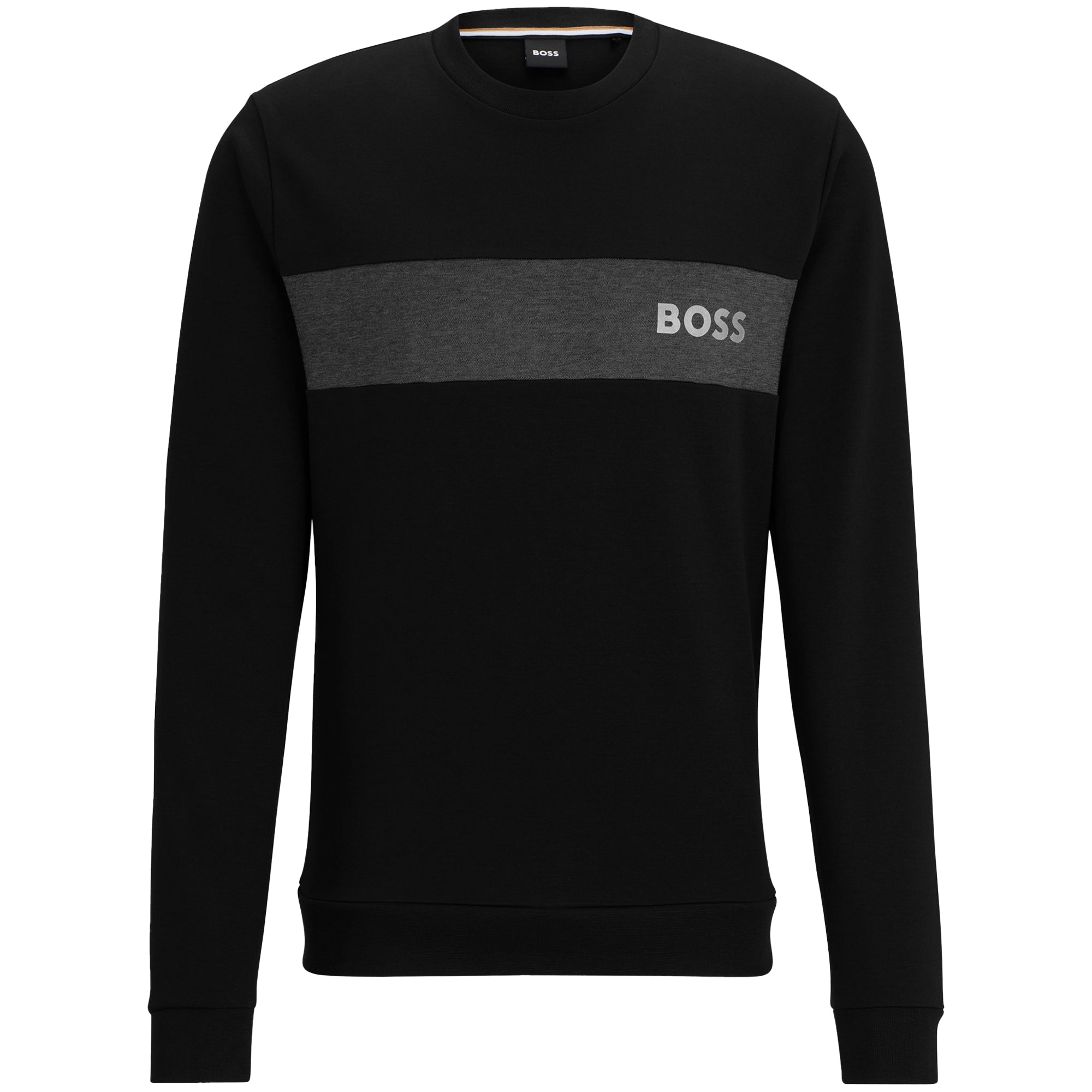 Boss Cotton Blend Crew Neck Sweat - Black