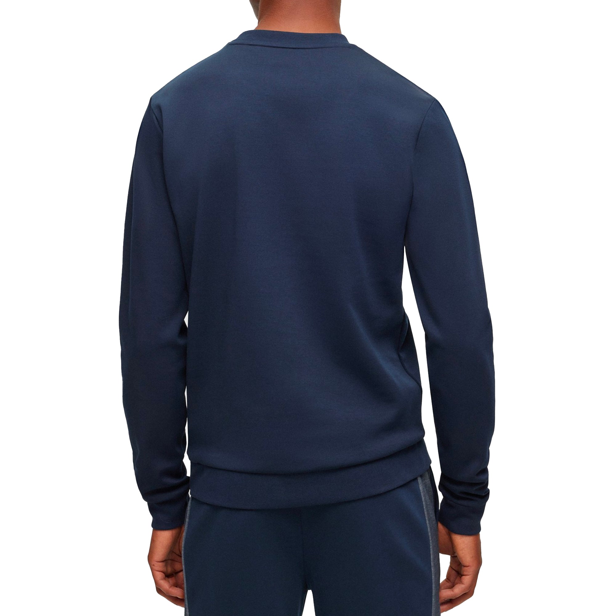 Boss Cotton Blend Crew Neck Sweat - Navy