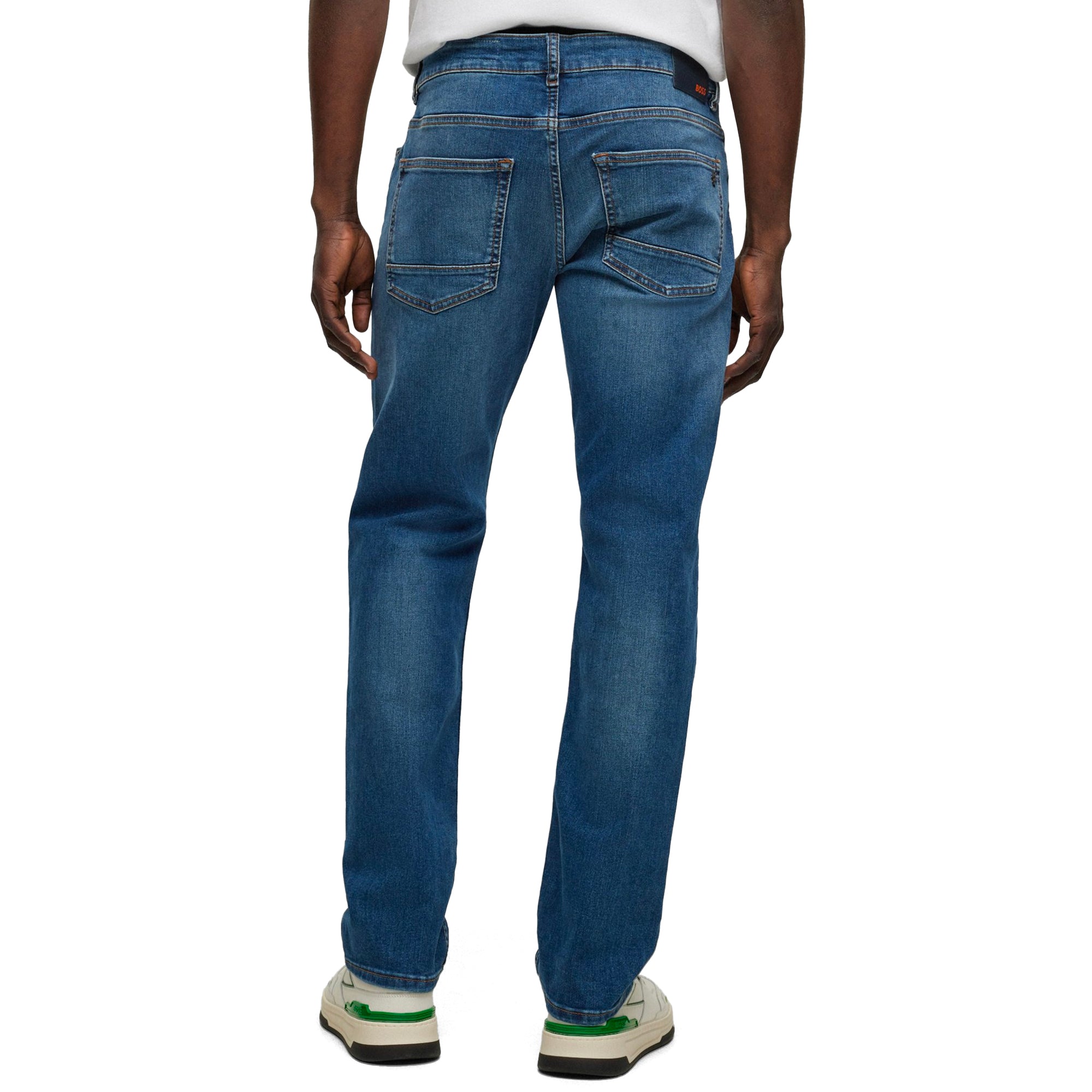 Boss Delaware Slim Fit Jeans - Habit Mid Blue Stretch