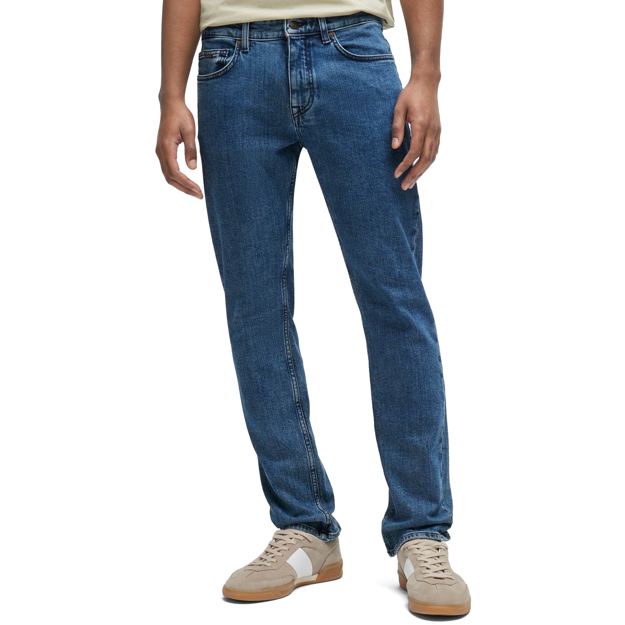 Boss Delaware Slim Fit Jeans - Kick Mid Blue Stretch