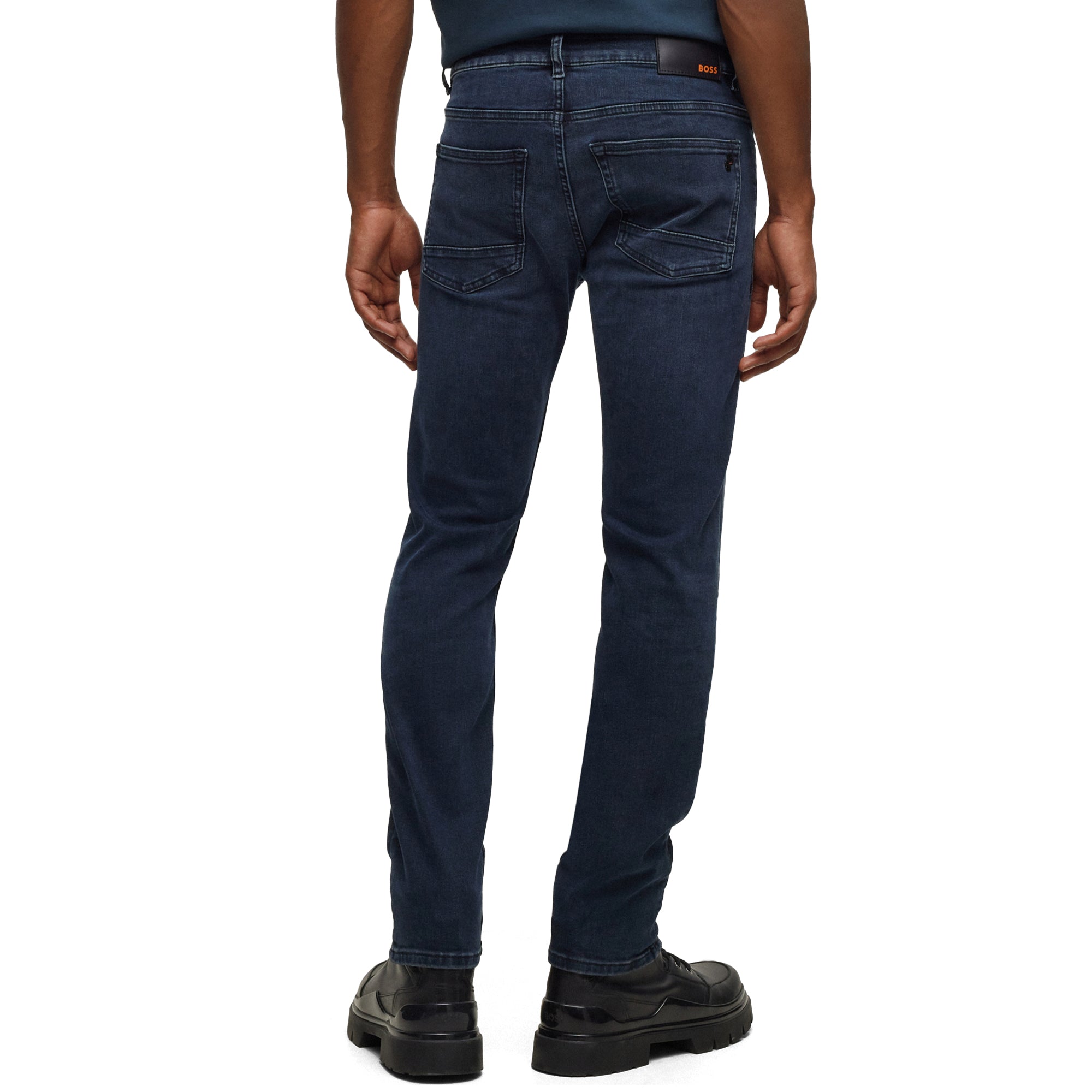 Boss Delaware Slim Fit Jeans - Moody Dark Blue Stretch