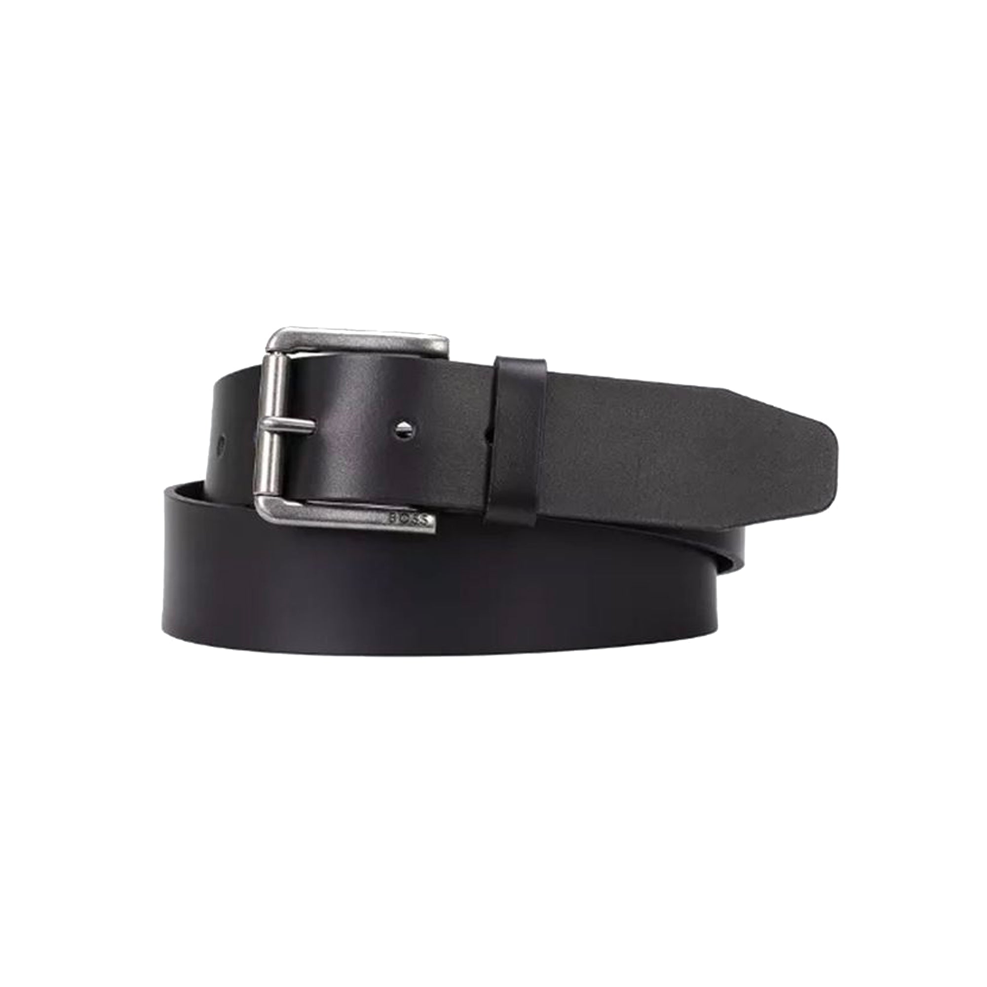Boss Joris Large Buckle Leather Belt - Black
