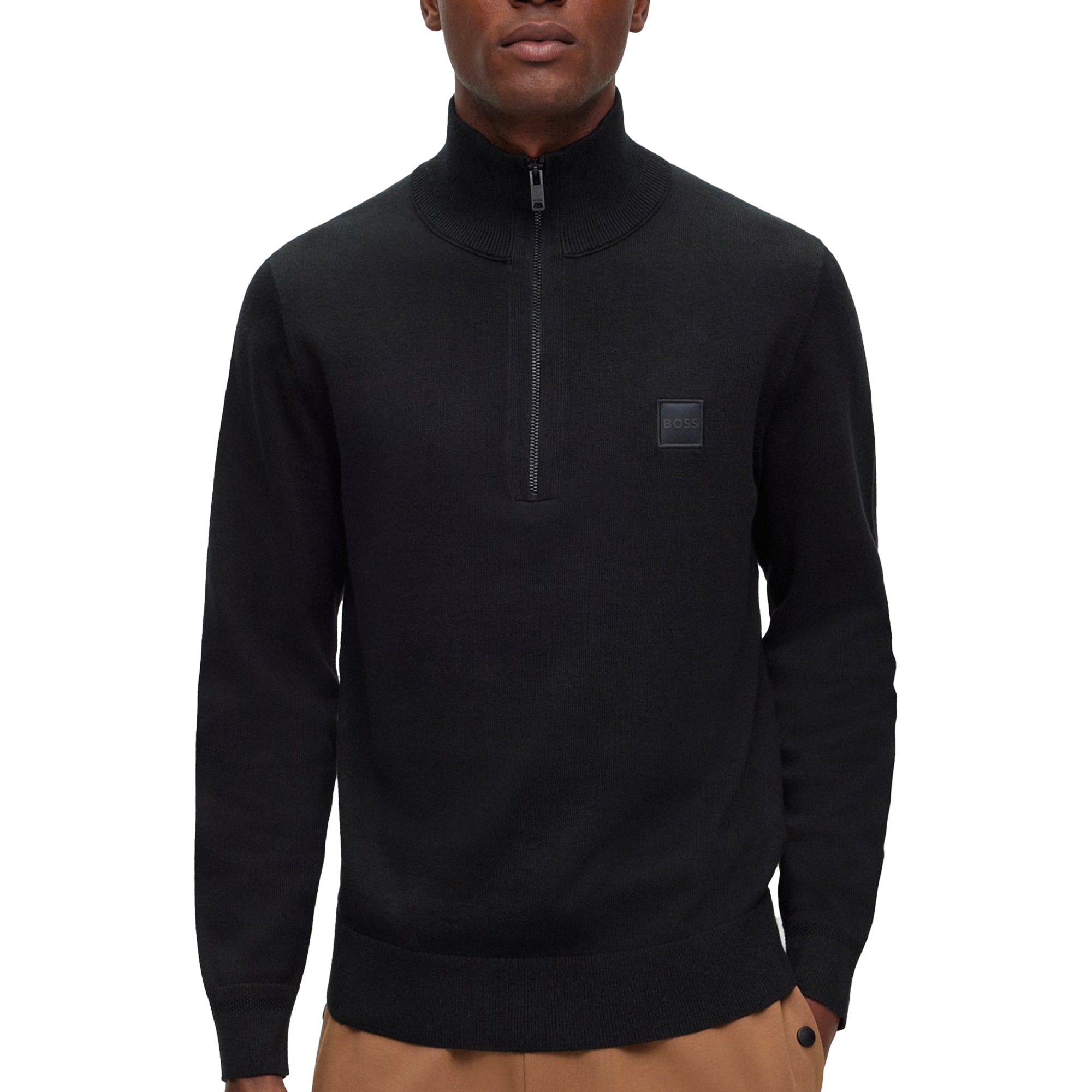 Boss Kanobix 1/4 Zip Knit - Black