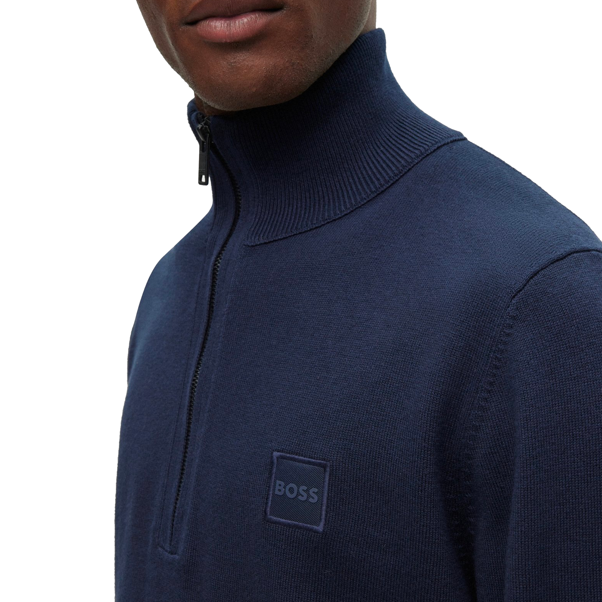 Boss Kanobix 1/4 Zip Knit - Navy