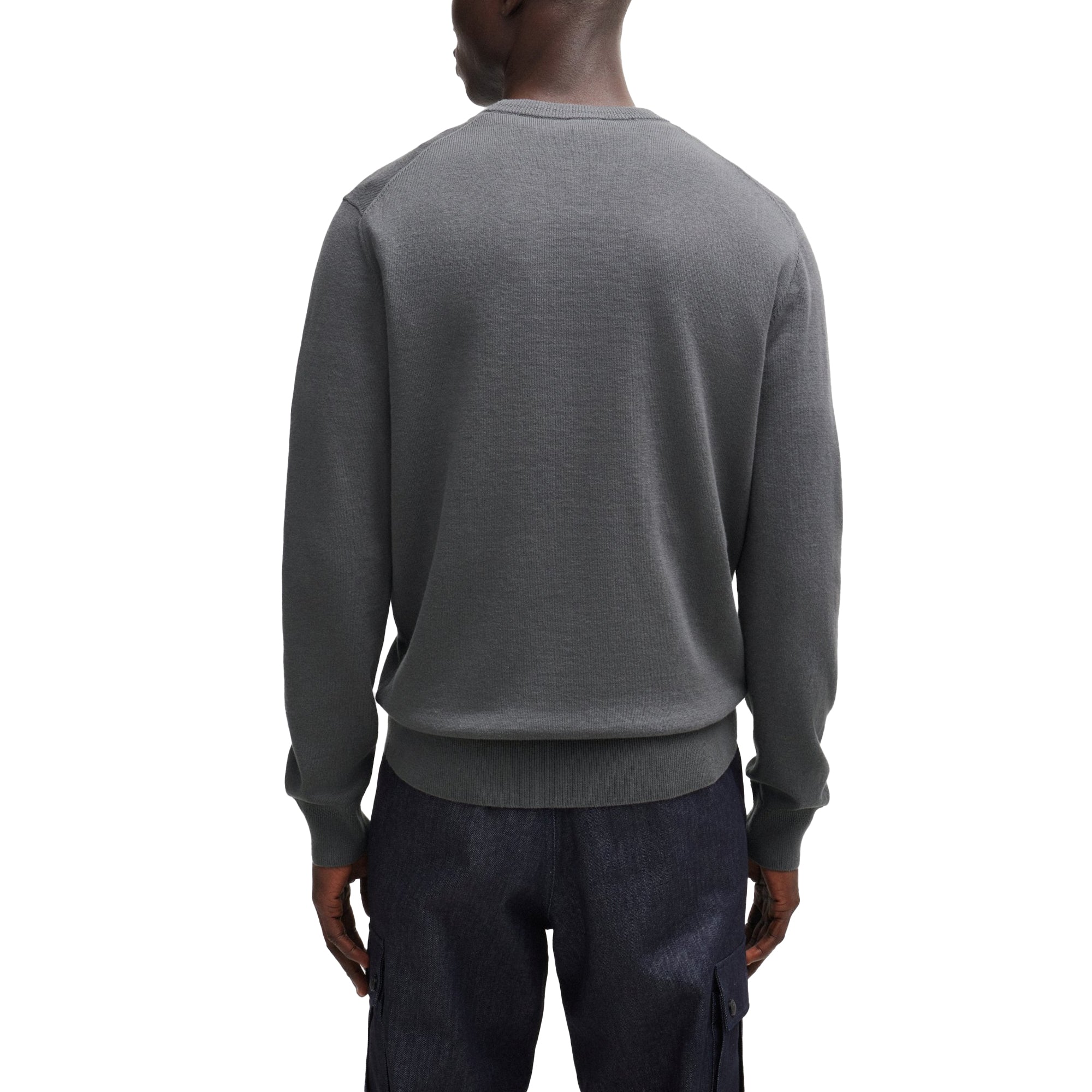 Boss Kanovano Crew Neck Knit - Dark Grey