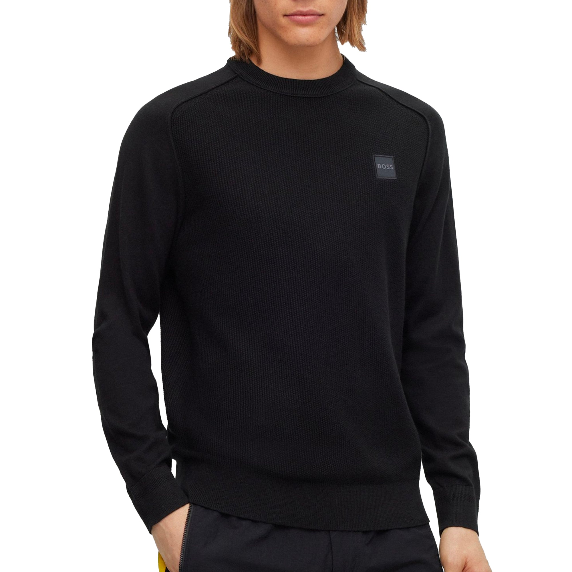 Boss Kesom Waffle Knit - Black