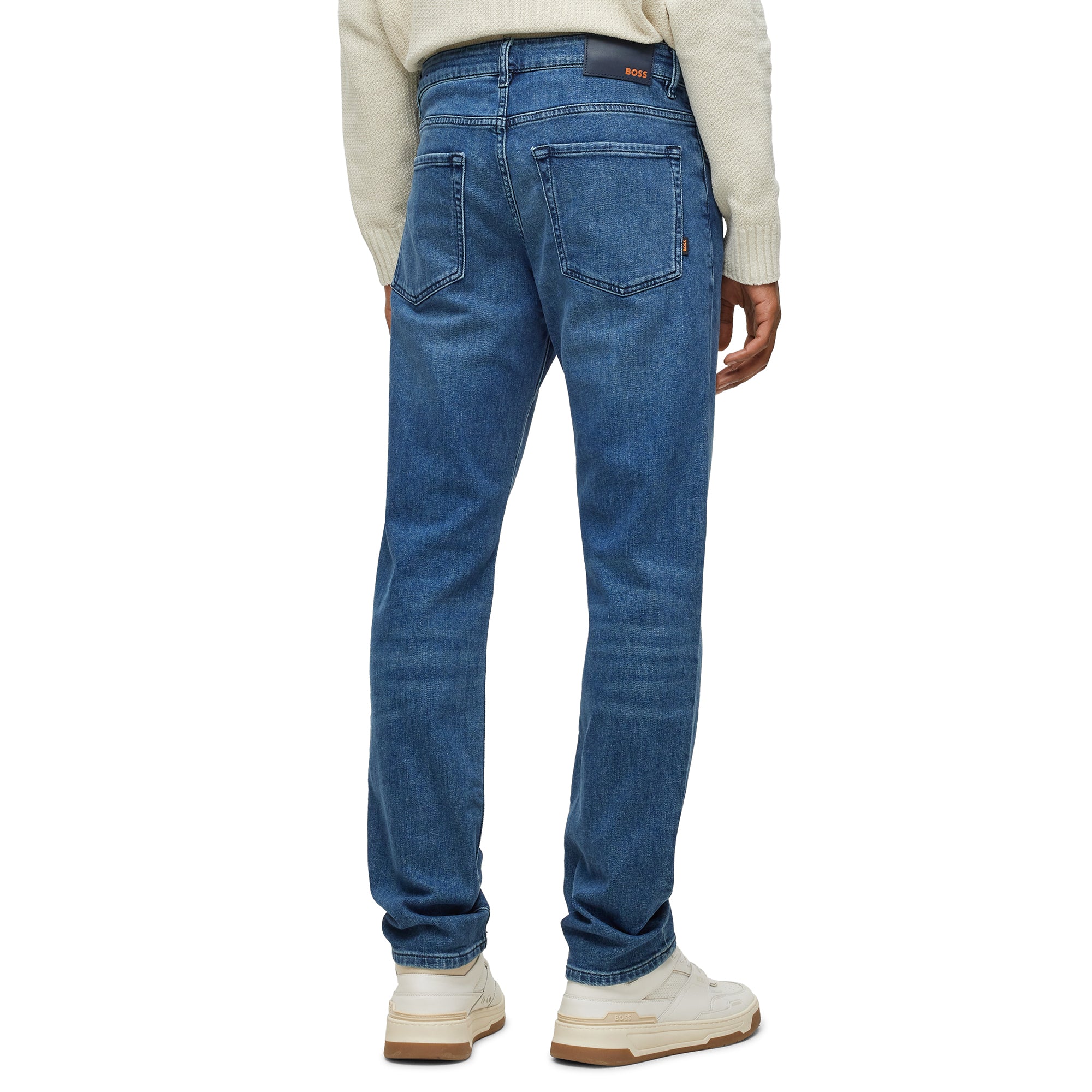 Boss ReMaine Regular Fit Jeans - Compass Mid Blue Stretch