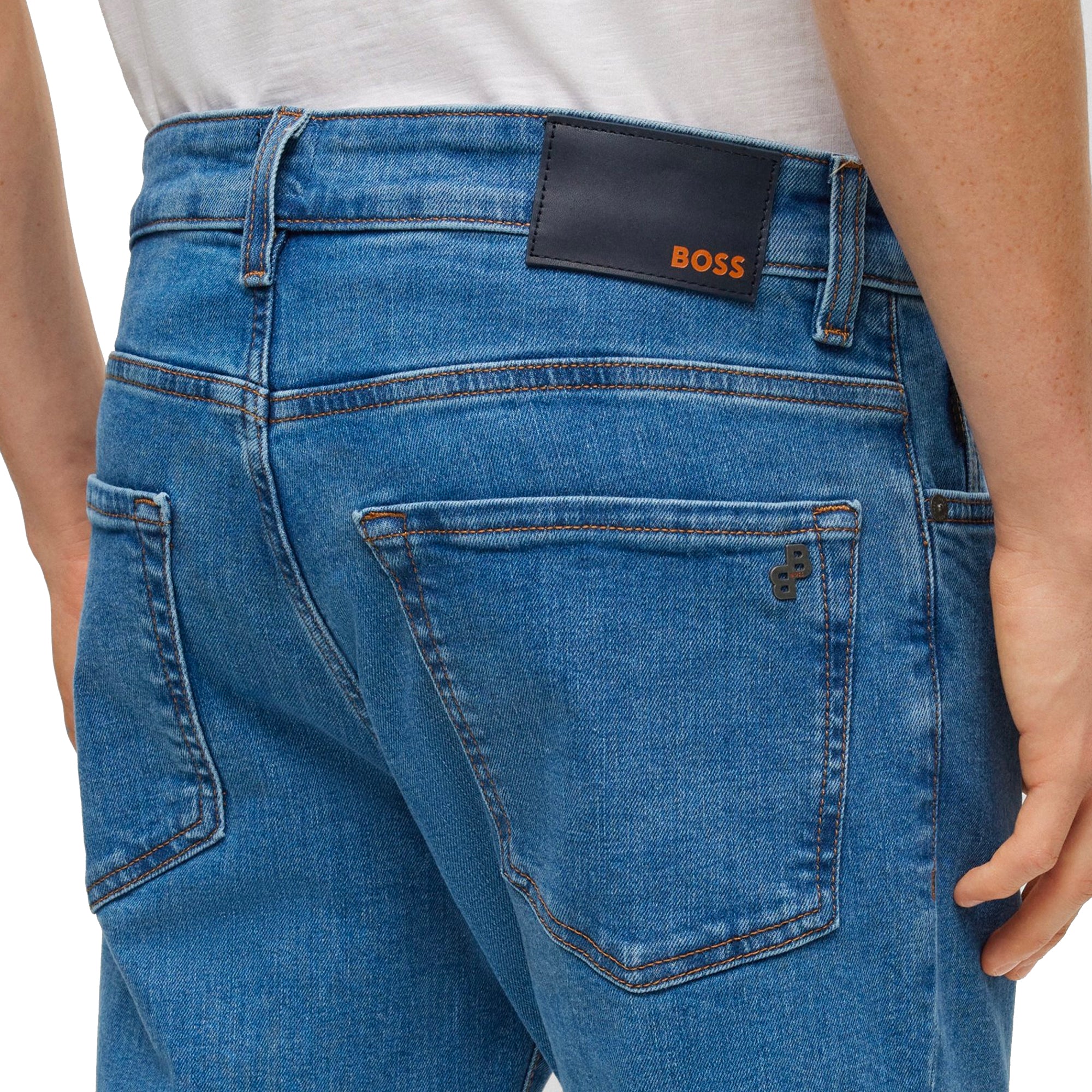 Boss ReMaine Regular Fit Jeans - Lake Light Blue Stretch
