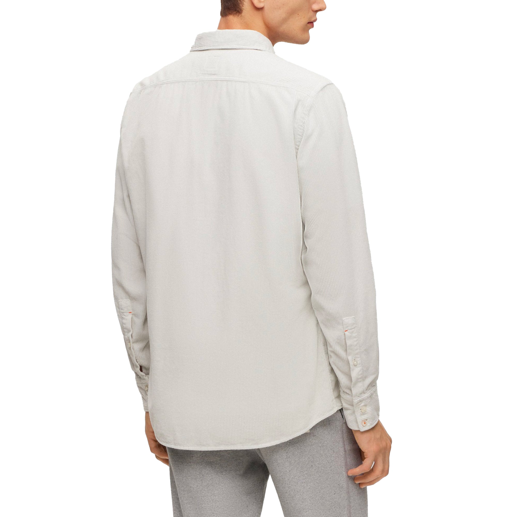Boss Relegant 6 Corduroy Shirt - Light Pale Grey